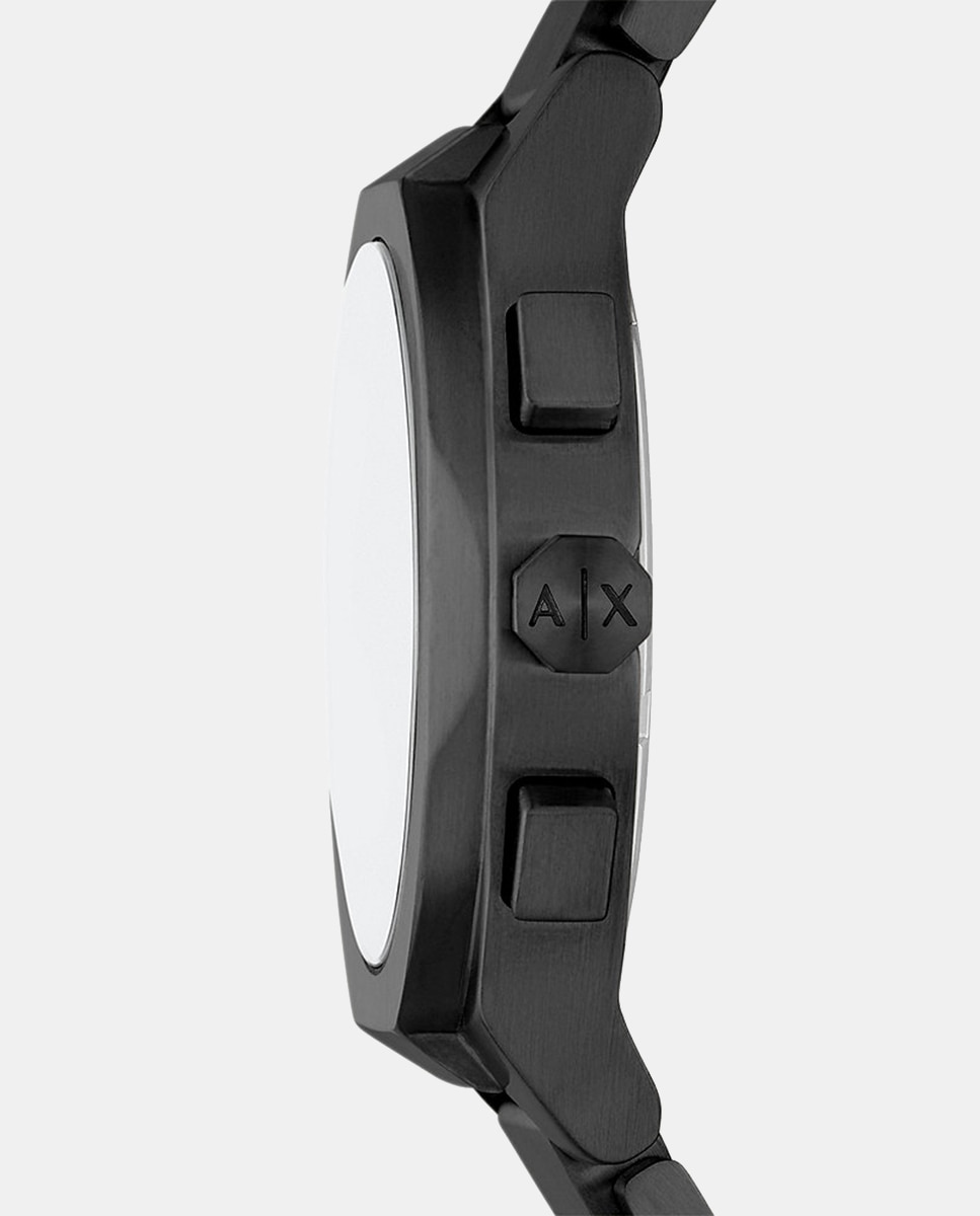 Imagen 3 de Reloj de hombre armani exchange sync de acero inoxidable con cronógrafo - Negro Negro