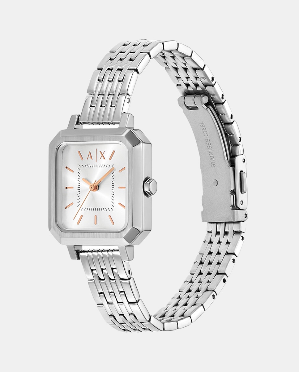 Reloj de mujer armani exchange de acero inoxidable con tres agujas - Plateado Plateado-4