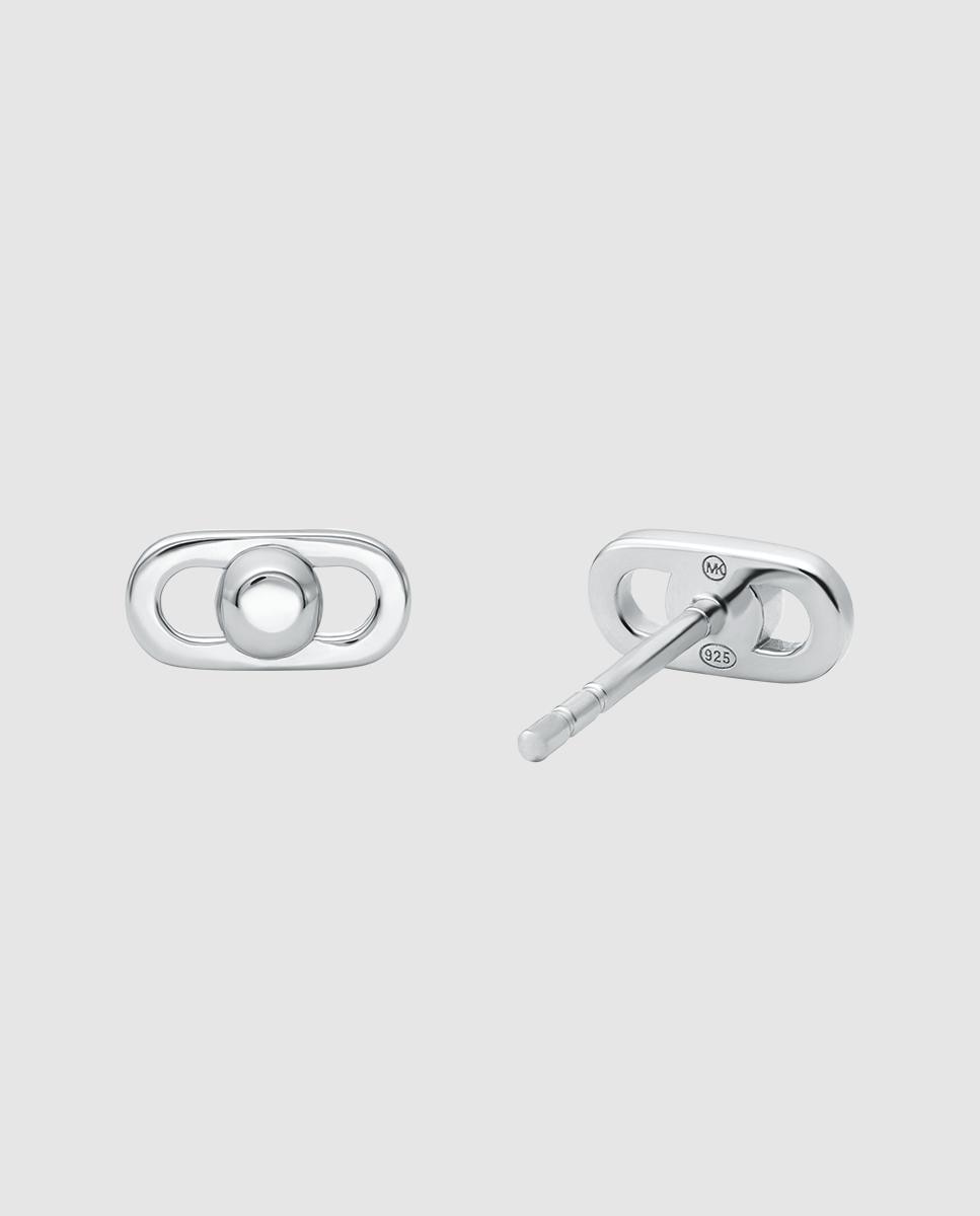 Imagen 2 de Pendientes de botón de mujer de plata de ley astor link - Michael Kors - Plata Plata