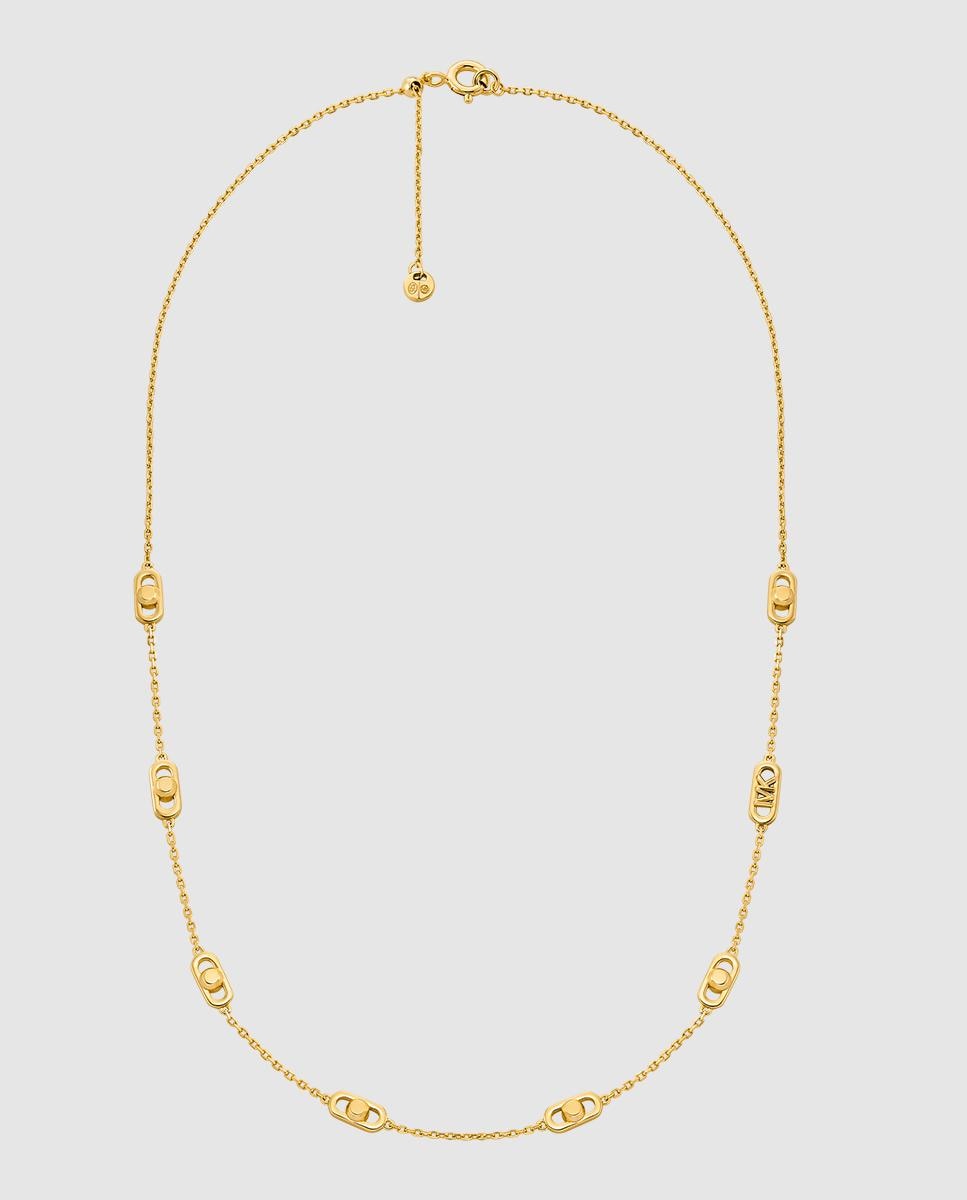 Imagen 0 de Collar de estación de mujer de plata de ley chapada en oro astor link Dorado