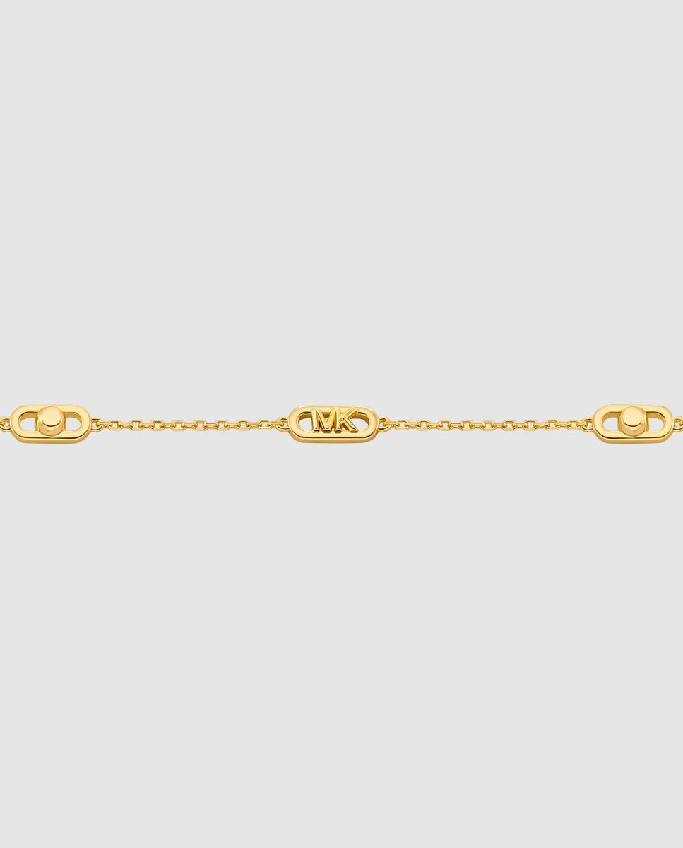 Collar de estación de mujer de plata de ley chapada en oro astor link - Michael Kors - Dorado Dorado-2