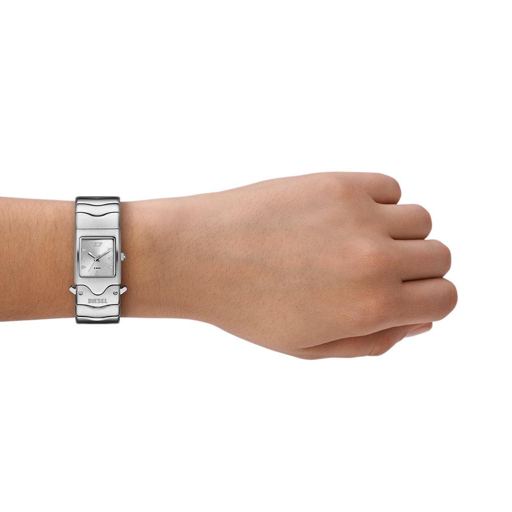 Reloj de mujer closer dz2222 de acero inoxidable con tres agujas - Diesel - Plateado Plateado-4