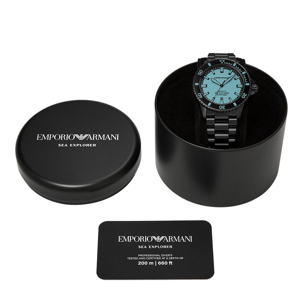 Reloj automático de hombre sea explorer ar60084 con fecha - Emporio Armani - Negro Negro-4