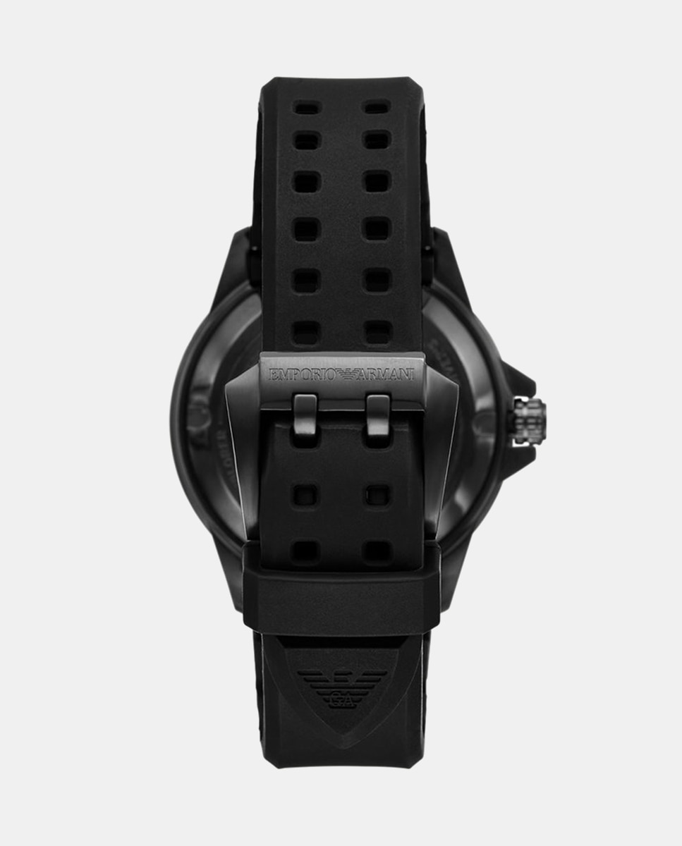 Reloj automático de hombre ar60085 con cierre de hebilla - Emporio Armani - Negro Negro-2