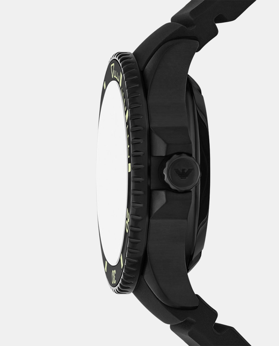 Reloj automático de hombre ar60085 con cierre de hebilla - Emporio Armani - Negro Negro-3