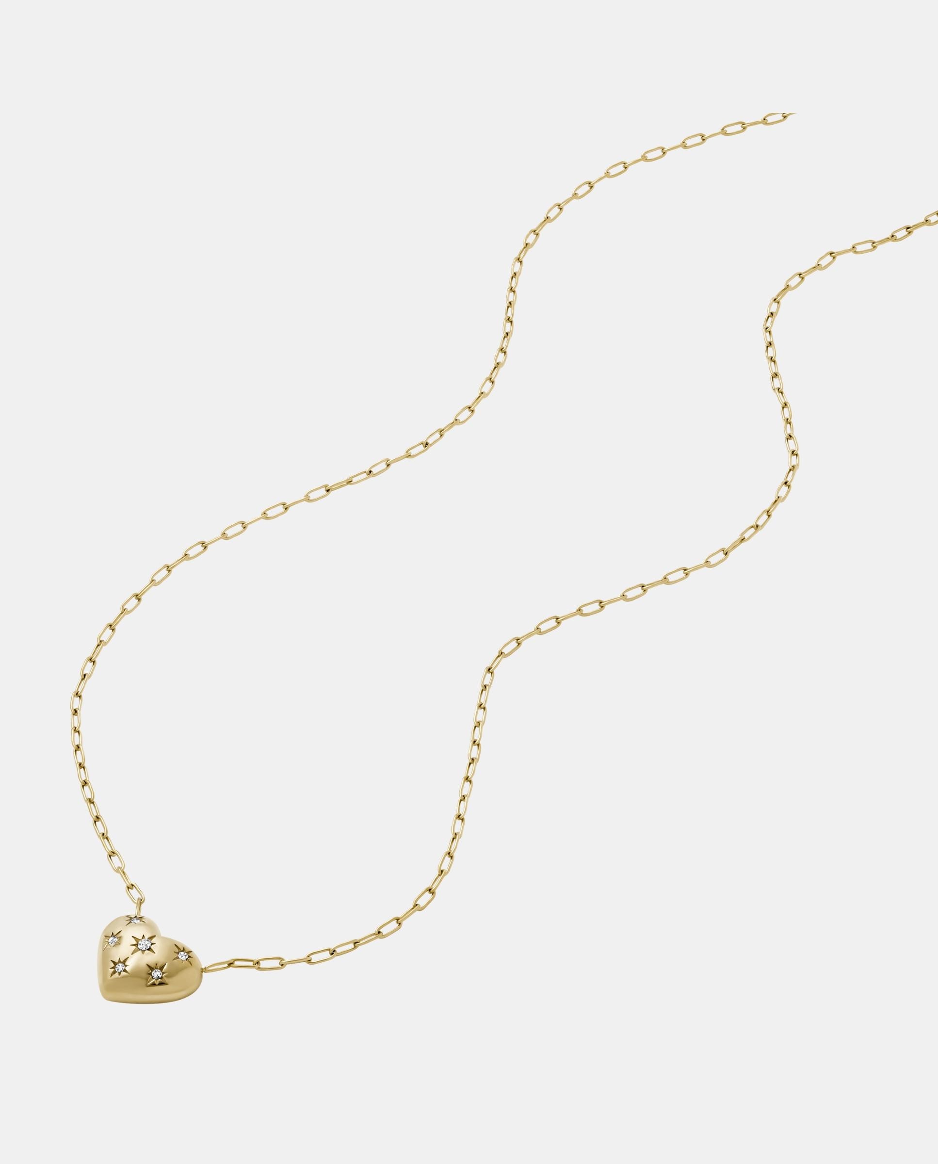 Cadena de mujer sadie all my love y colgante de corazón - Fossil - Cristal Cristal-2