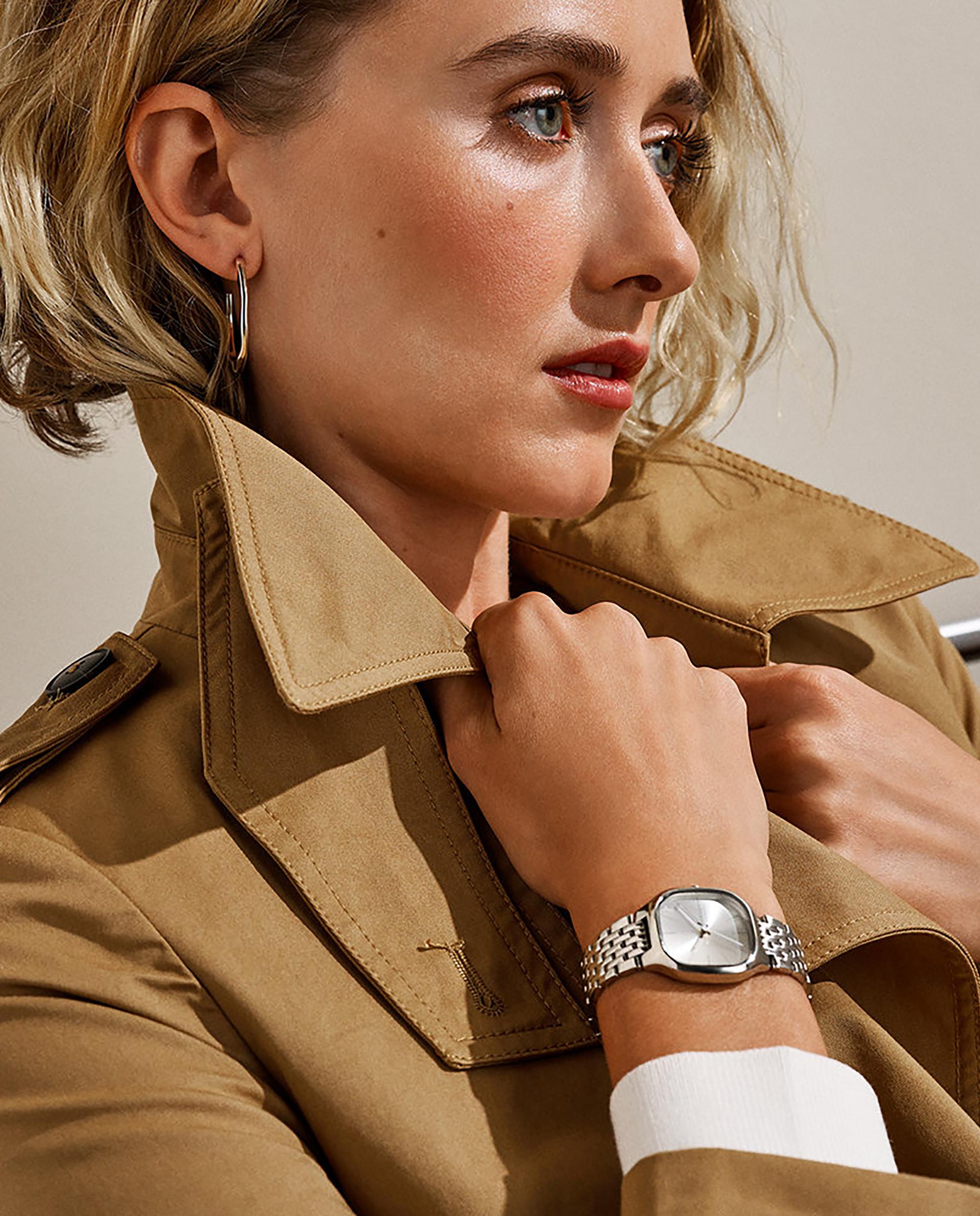 Reloj de mujer mellem lille de acero inoxidable con tres agujas - Skagen - Plateado Plateado-6