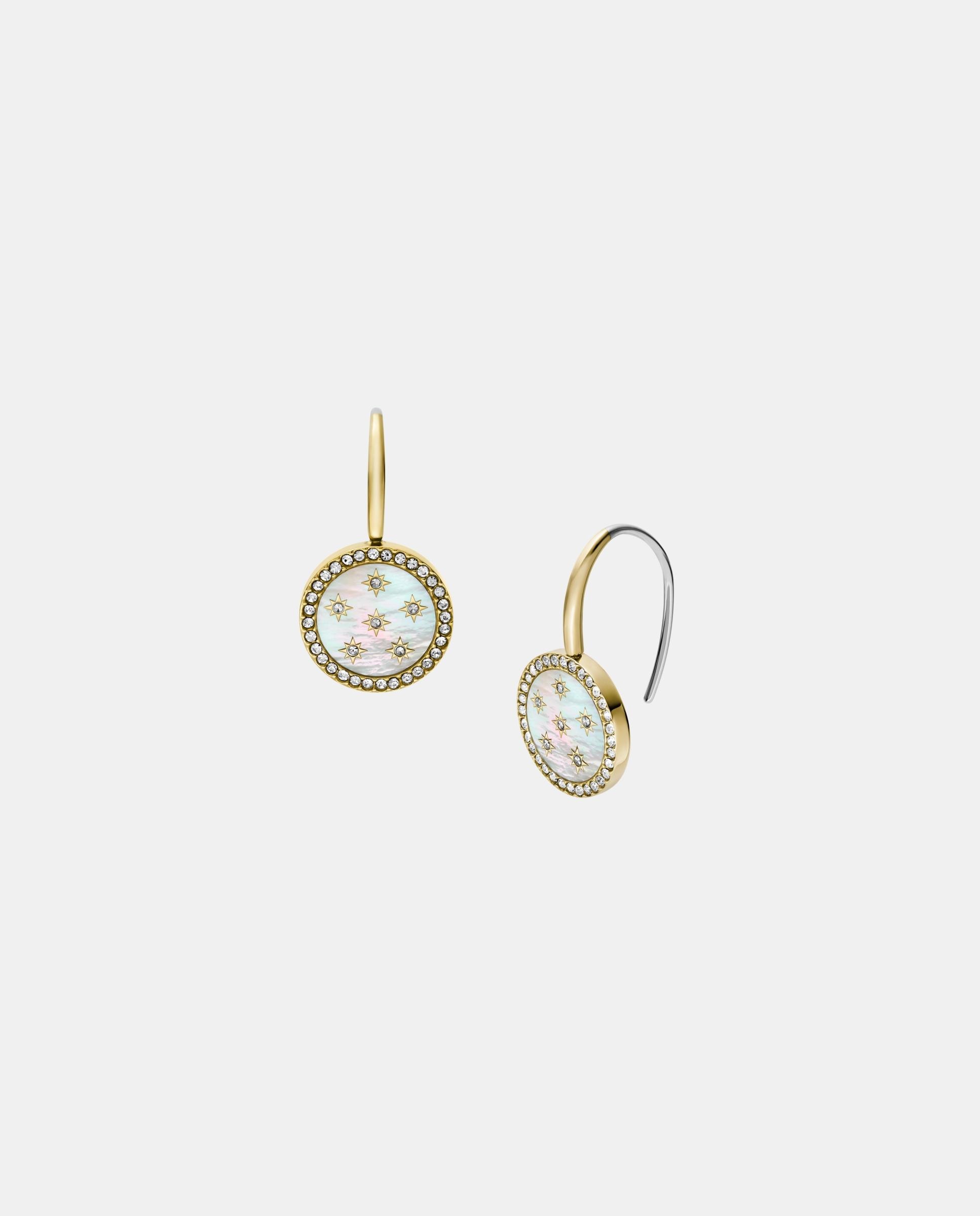 Pendientes de mujer merrit northlight y nácar - Fossil - Blanco Blanco-2