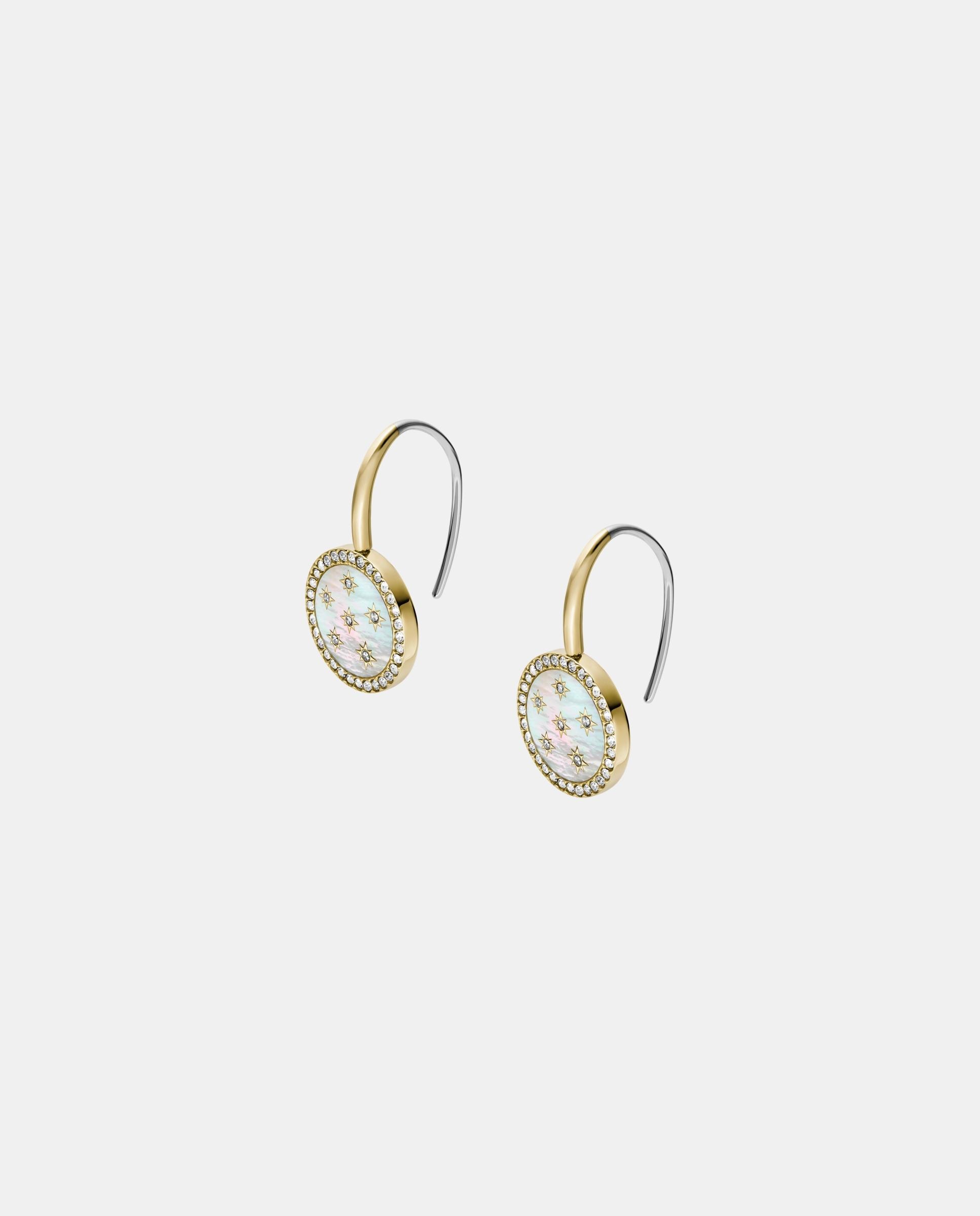 Pendientes de mujer merrit northlight y nácar - Fossil - Blanco Blanco-3