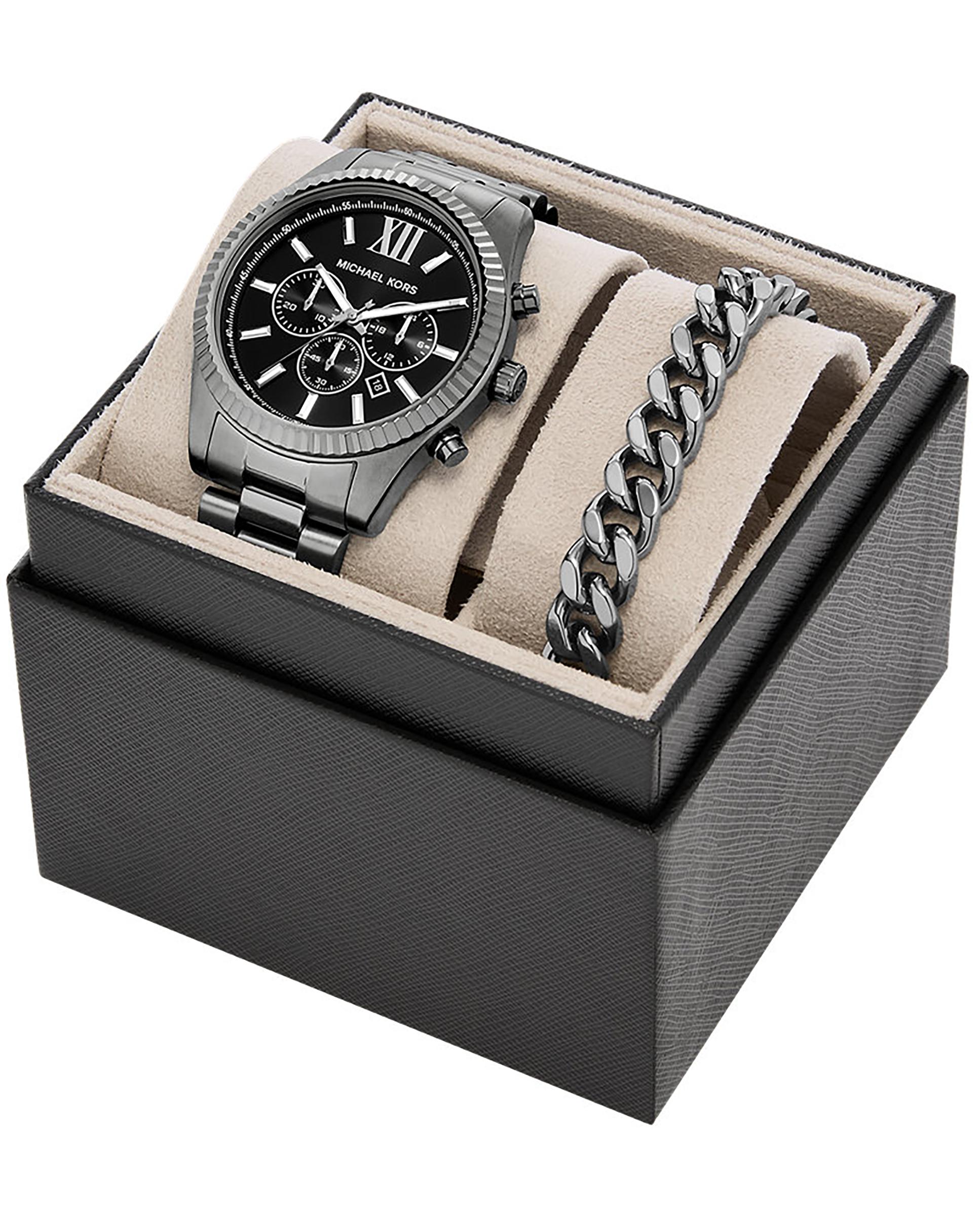 Imagen 5 de Reloj de hombre lexington mk9217 set pulsera de acero - Michael Kors - Antracita Antracita