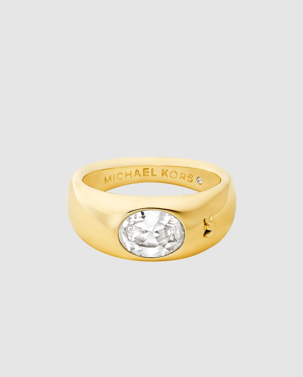 Imagen 0 de Anillo de mujer mkj84827106 con piedra ovalada Dorado