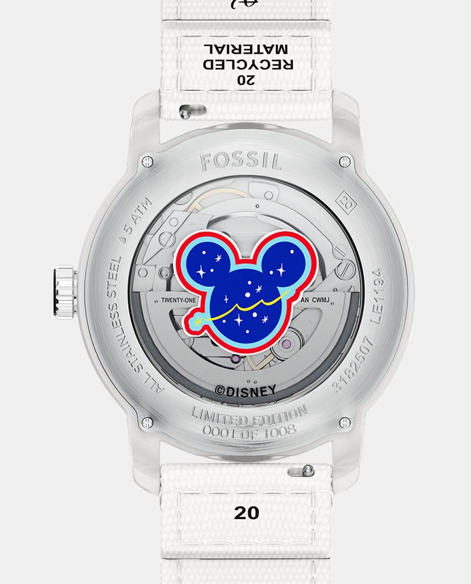 Reloj de hombre mickey mouse con correa de tejido - Fossil - Blanco Blanco-4