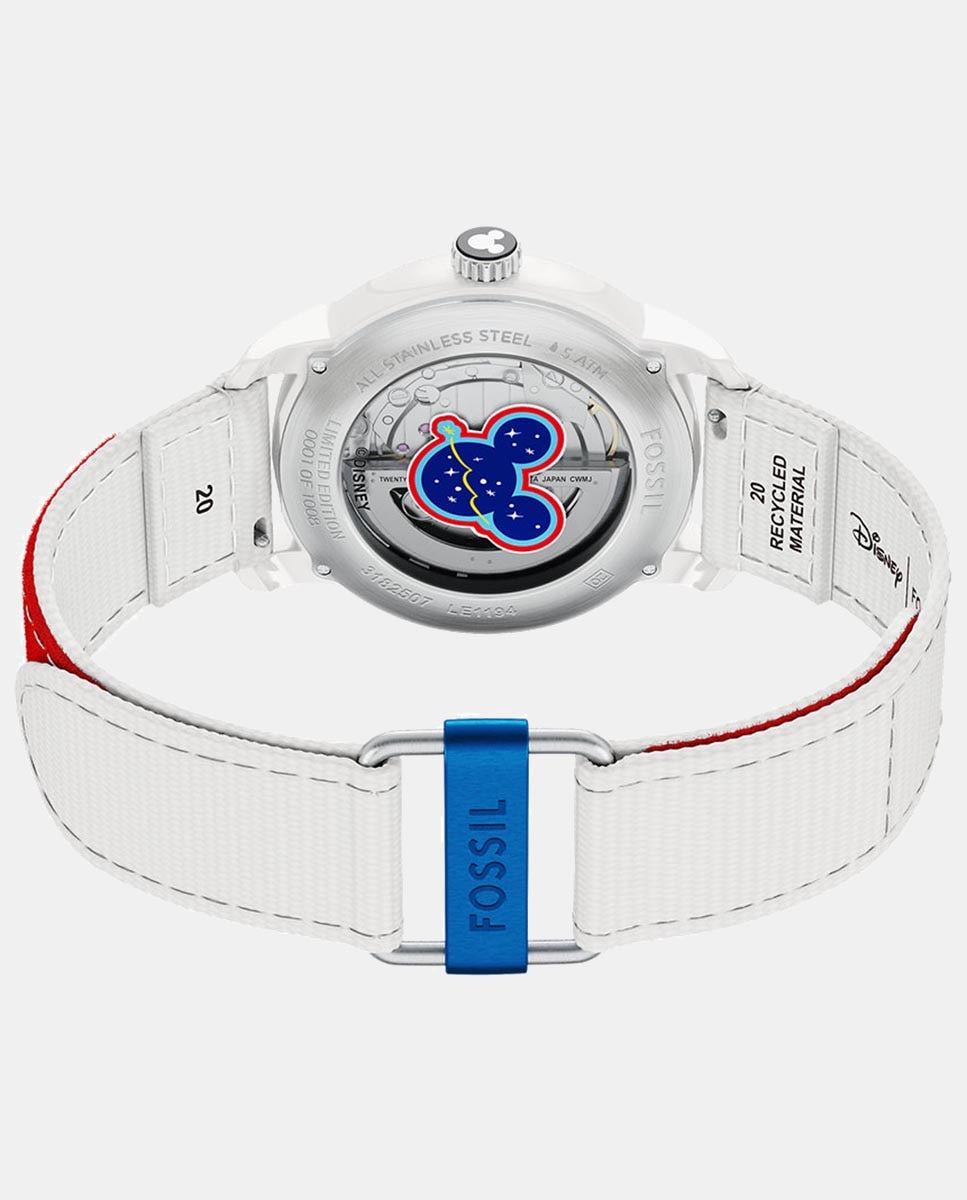 Reloj de hombre mickey mouse con correa de tejido - Fossil - Blanco Blanco-5