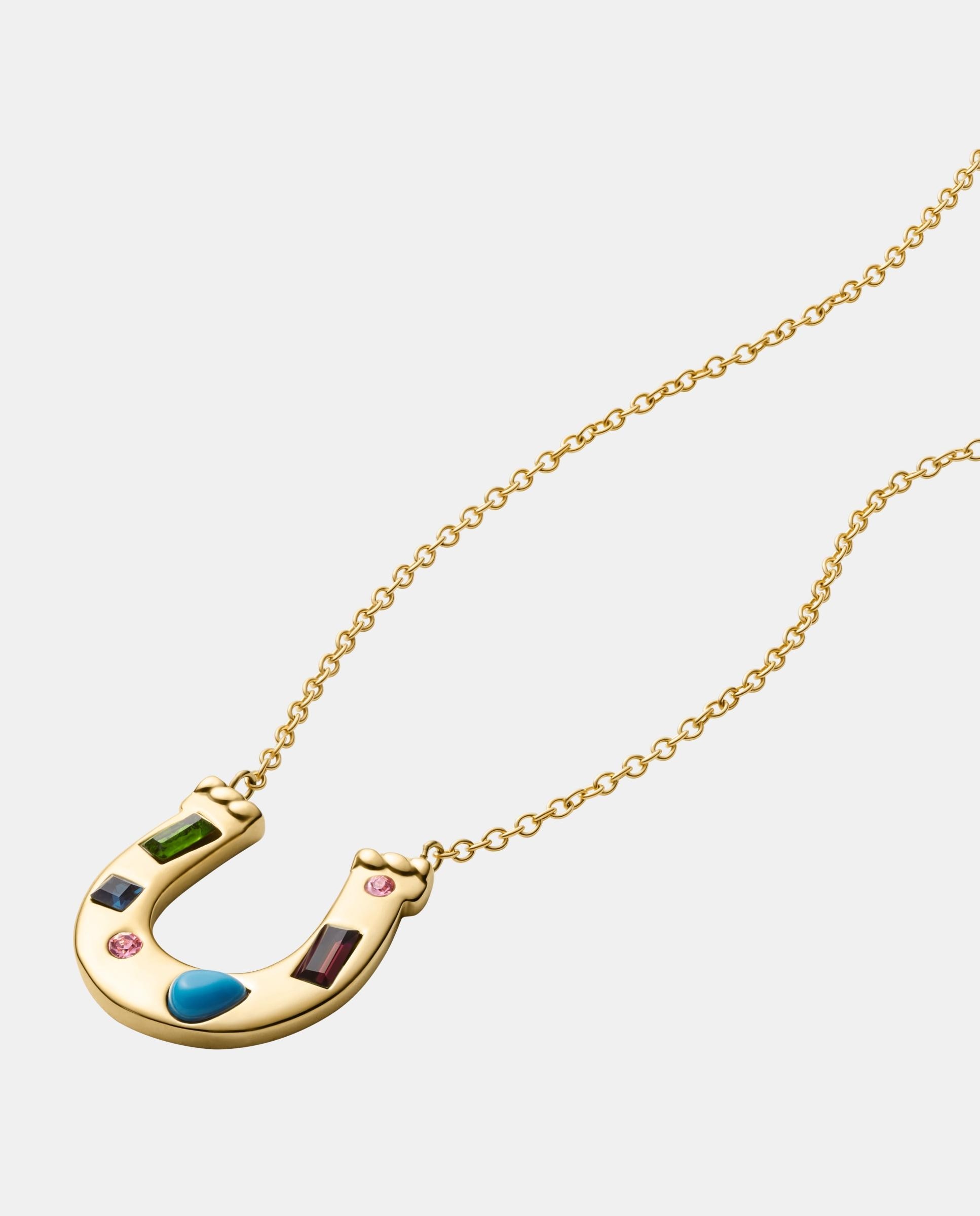 Cadena con colgante de la colección the good luck con colgante de herradura de acero inoxidable - Fossil - Multicolor Multicolor-2