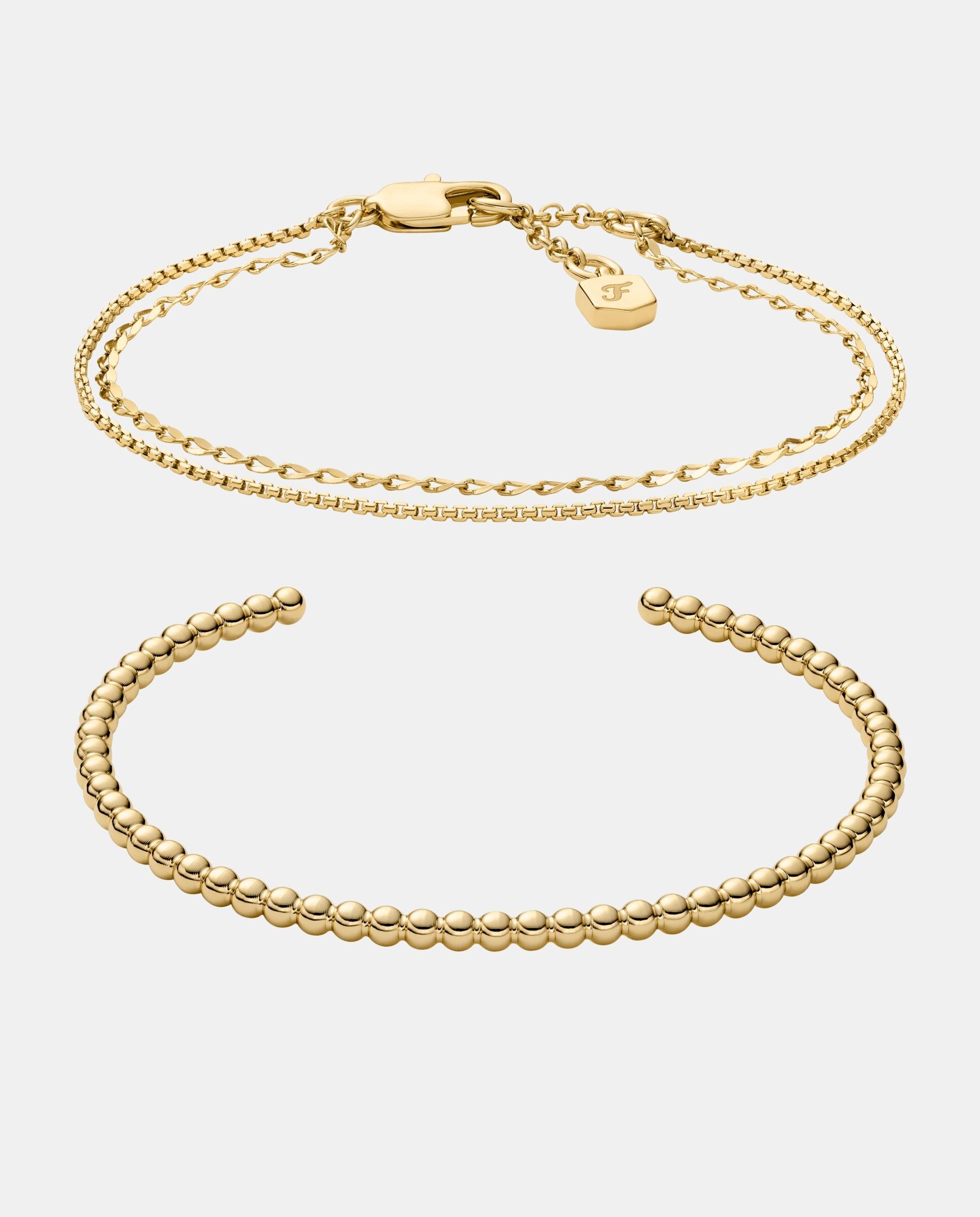 Imagen 1 de Set de pulseras de mujer ellis ja7293set de latón pulido Dorado