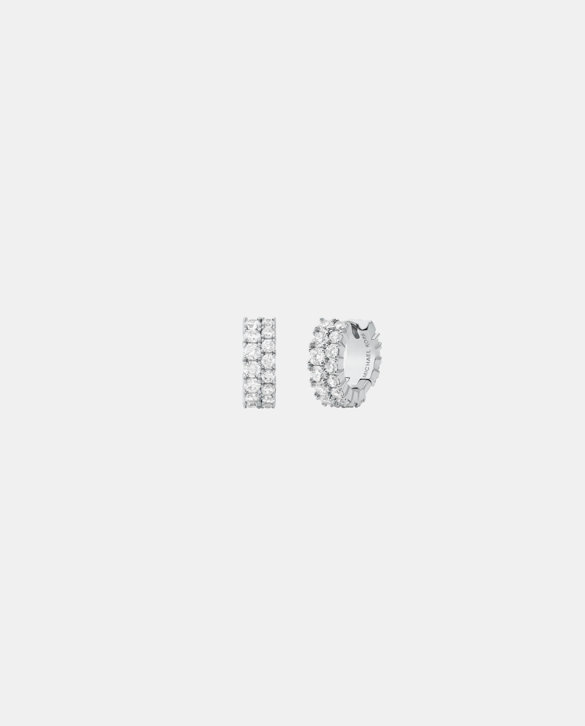 Pendientes huggie de mujer mkj8518040 con cristales - Michael Kors - Plateado Plateado-1