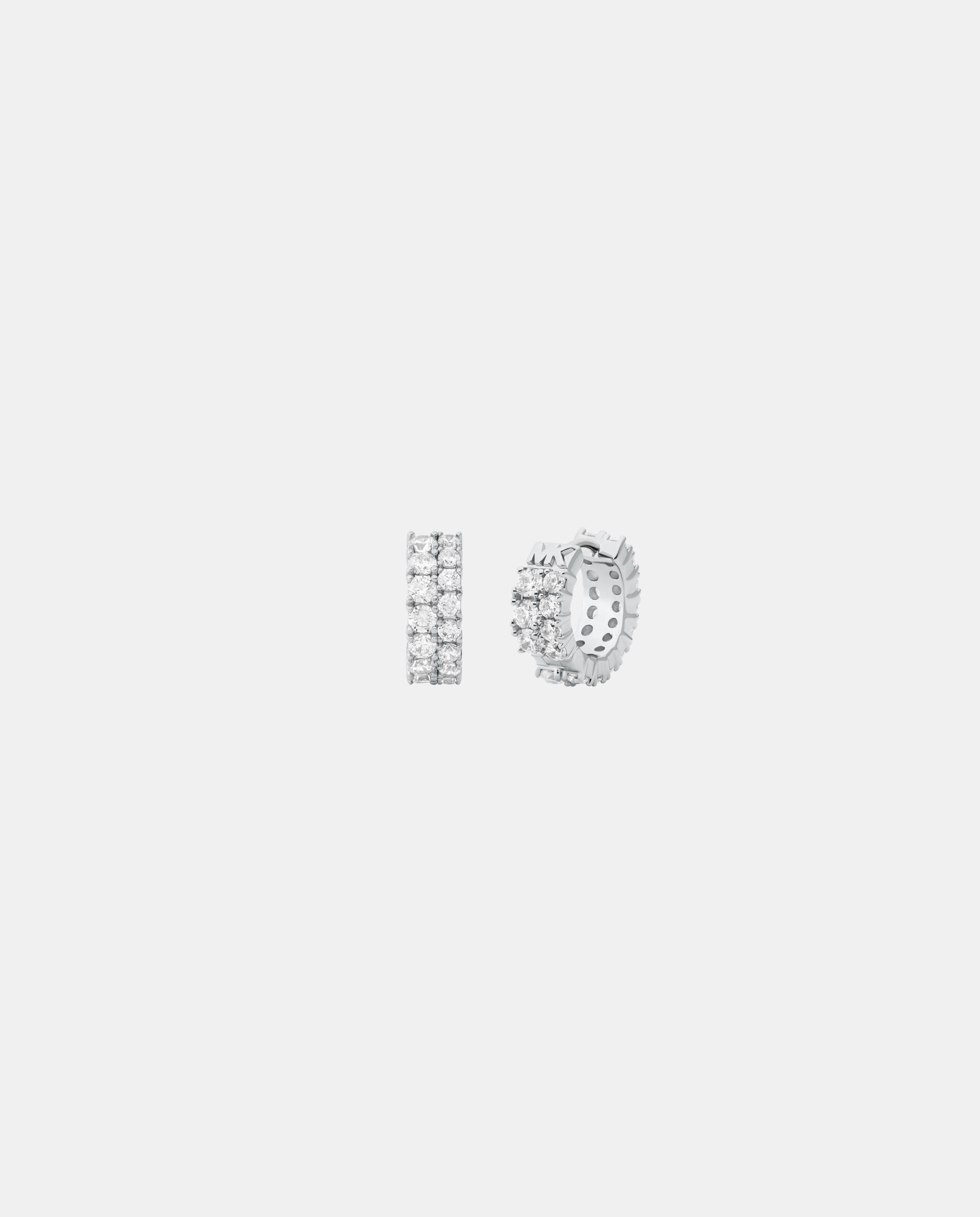 Pendientes huggie de mujer mkj8518040 con cristales - Michael Kors - Plateado Plateado-2
