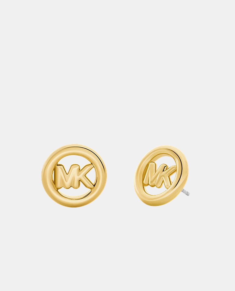 Pendientes de botón de mujer pequeños con logotipo de michael kors - Dorado Dorado-1