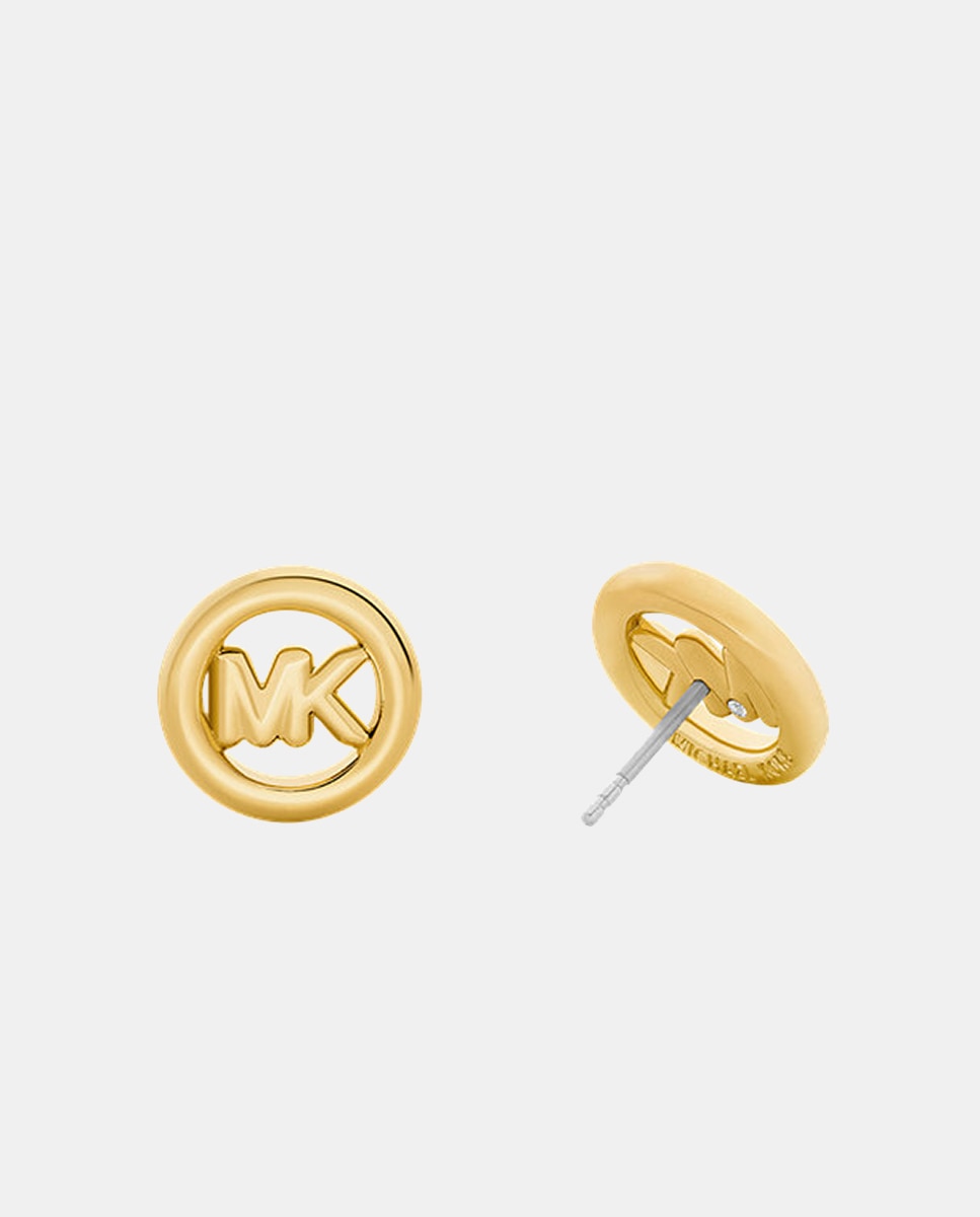 Pendientes de botón de mujer pequeños con logotipo de michael kors - Dorado Dorado-2