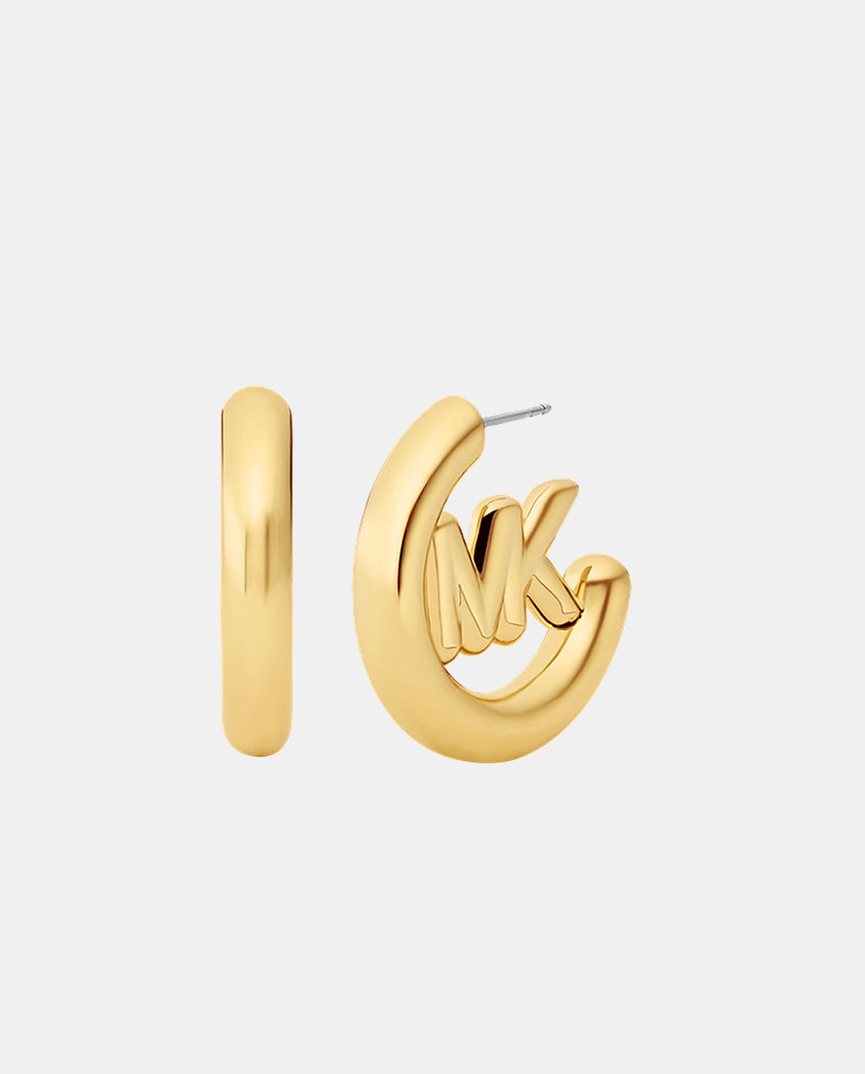 Pendientes de aro de mujer de michael kors con logotipo - Dorado Dorado-2