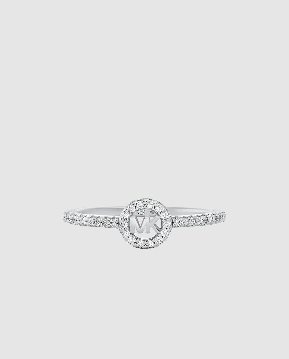 Anillo de mujer mkc1829040 con logotipo y cristales de plata de ley - Michael Kors - Plateado Plateado-1