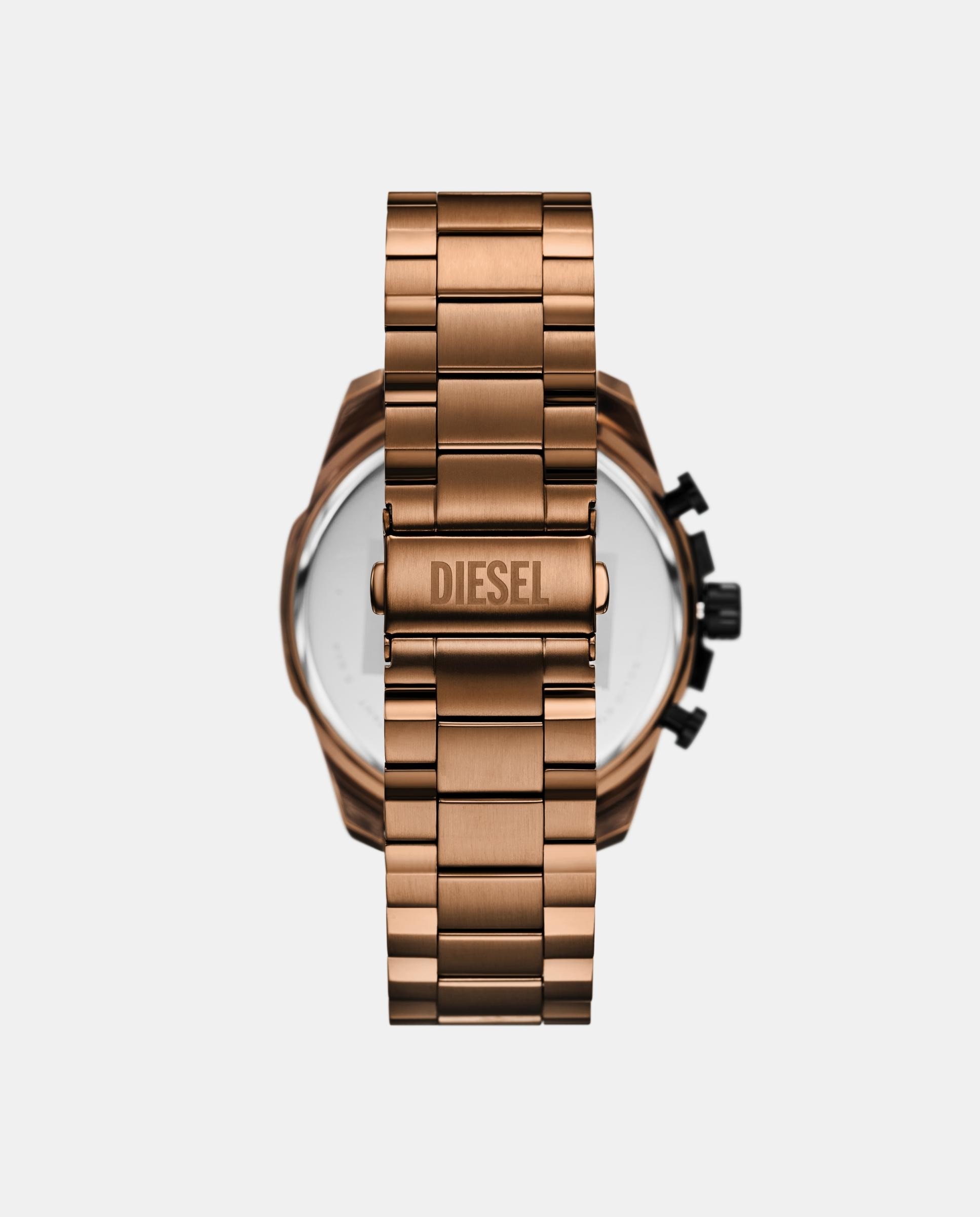 Reloj de hombre mega chief slim dz4697 de acero inoxidable con cronógrafo - Diesel - Marrón Marrón-2