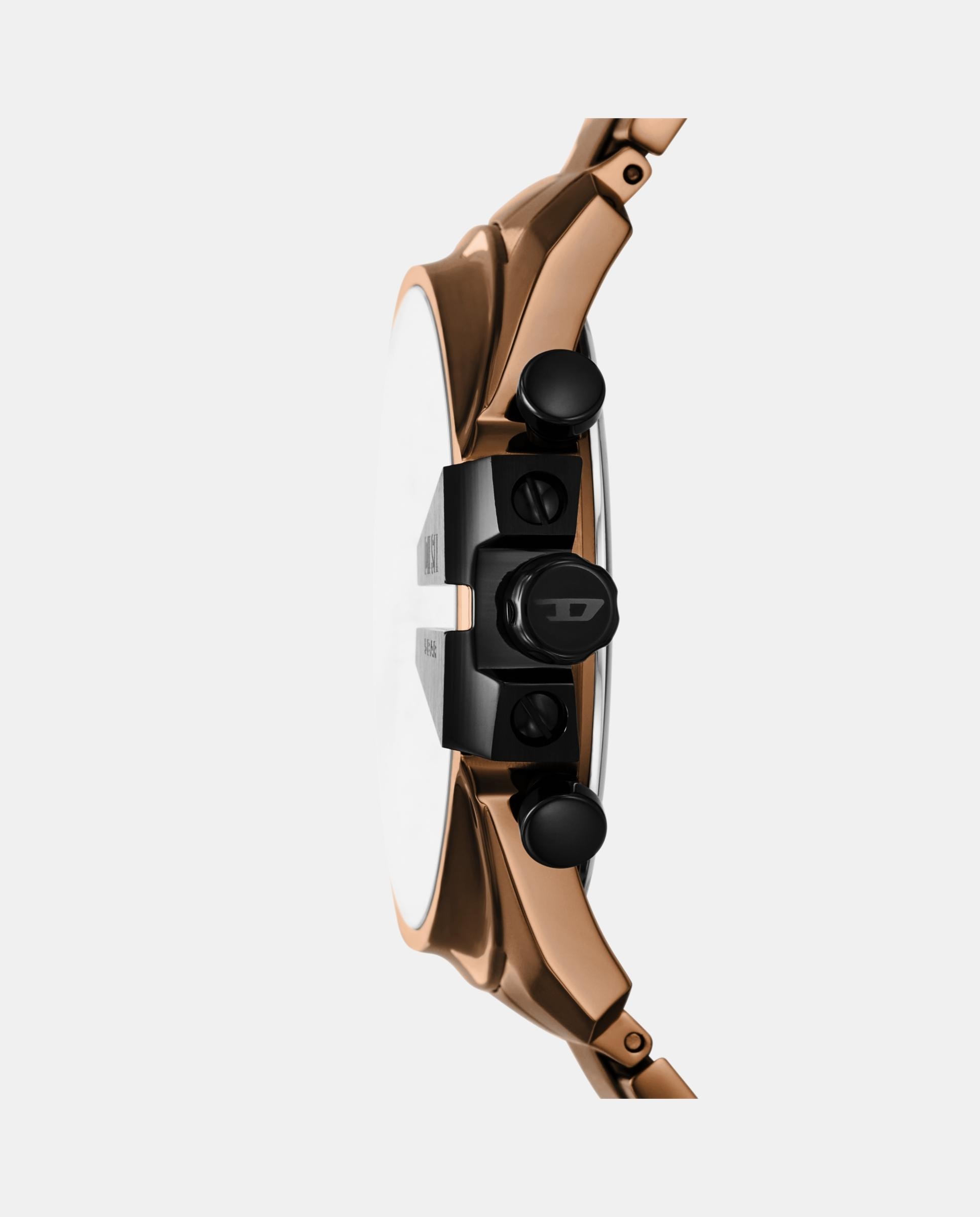 Reloj de hombre mega chief slim dz4697 de acero inoxidable con cronógrafo - Diesel - Marrón Marrón-3