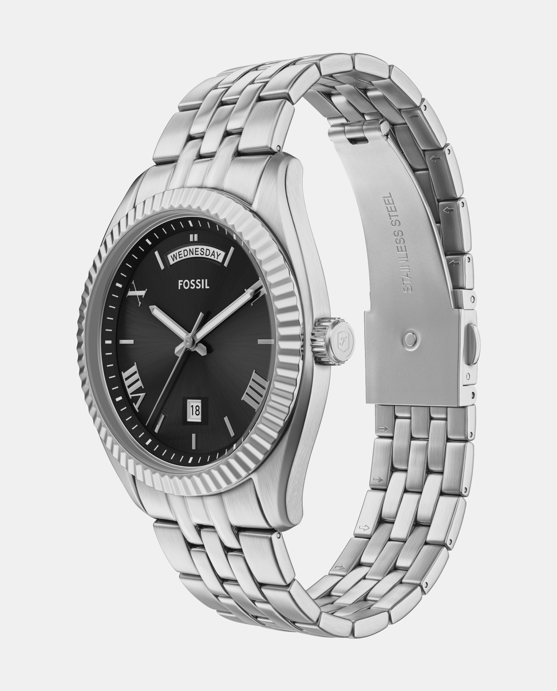 Reloj de hombre fs6139 campbell con fecha - Fossil - Plateado Plateado-4