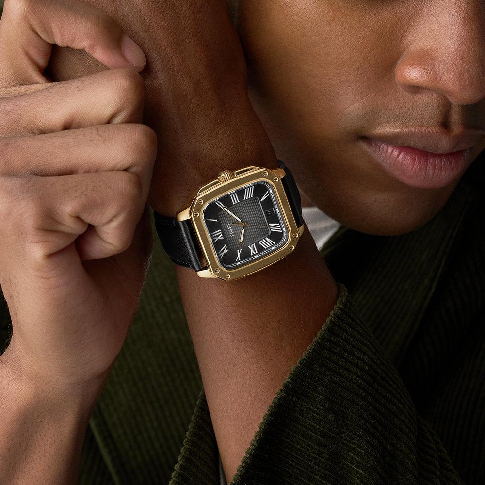 Reloj de hombre crosby fs6151 de piel - Fossil - Negro Negro-6