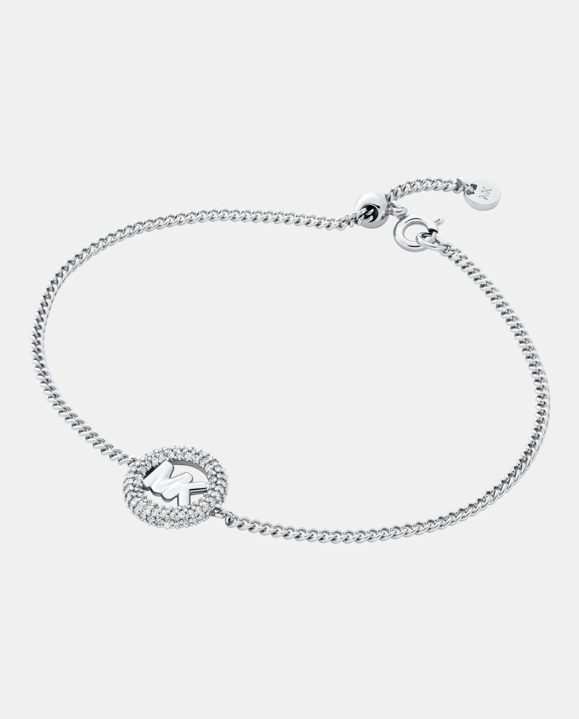 Pulsera de cadena de mujer mkj8577040 con logotipo y cristales - Michael Kors - Plateado Plateado-1