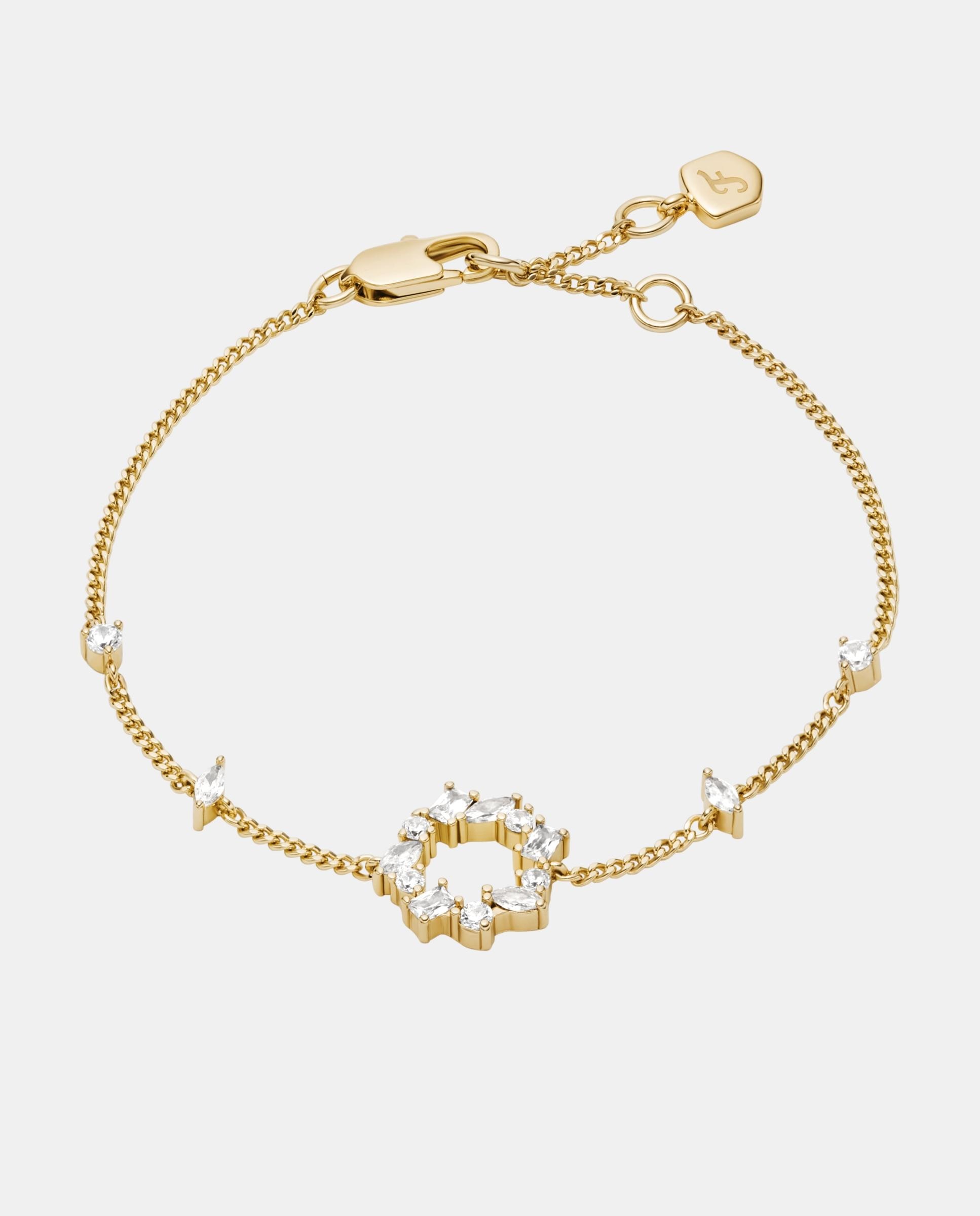 Imagen 1 de Pulsera de cadena de mujer ellis ja7296710 de latón y circonita cúbica Cristal