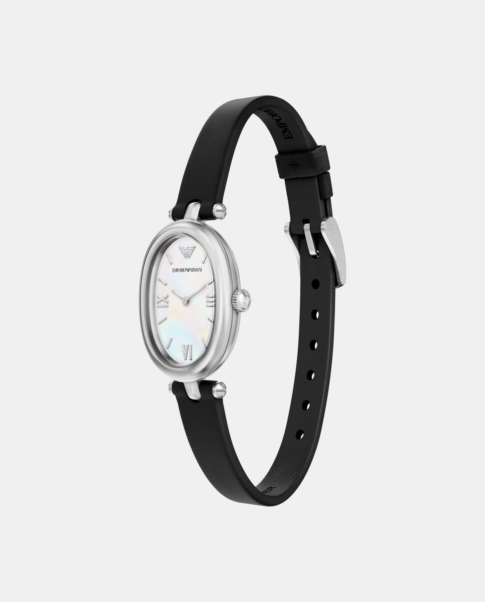Reloj de mujer sinfonia ar11778 con correa de piel - Emporio Armani - Plateado Plateado-4
