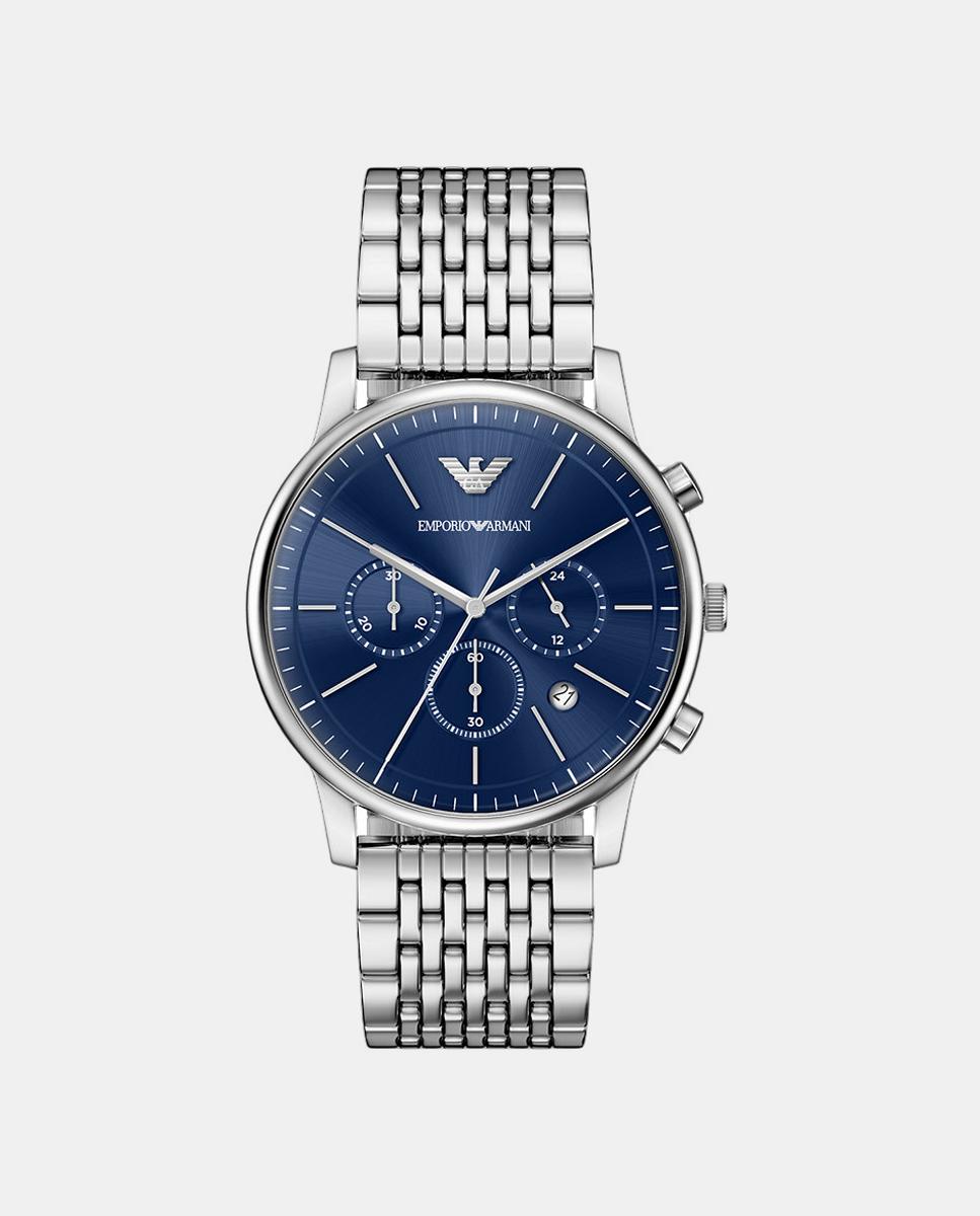Reloj de hombre ar11771 de acero cierre de mariposa Plateado Emporio Armani Plateado-1