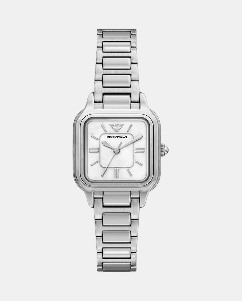 Imagen 0 de Reloj de mujer ar11742 de acero cierre de mariposa Plateado