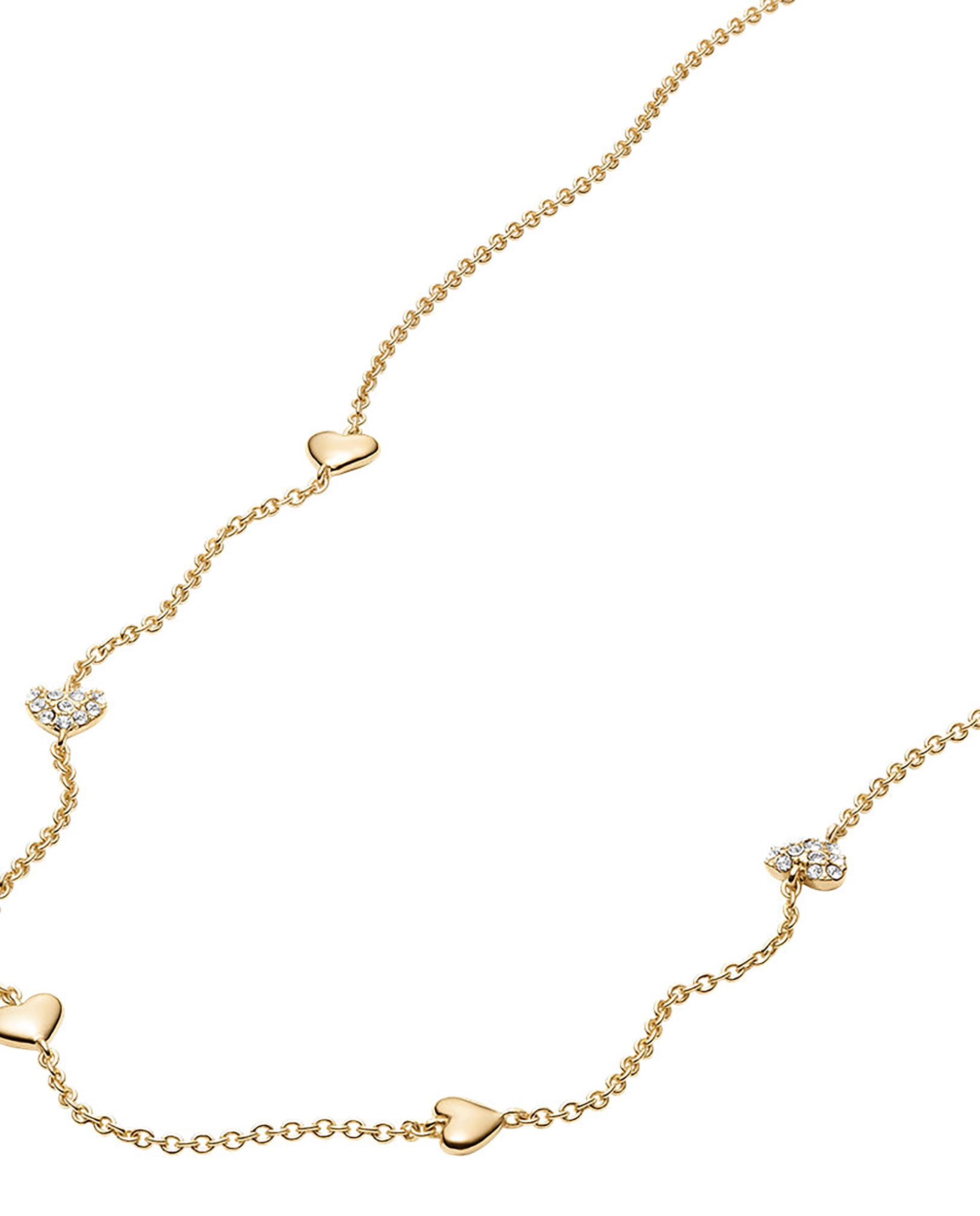 Collar de secciones de mujer sutton heartbeat de fossil ja7298710 - Dorado Dorado-3