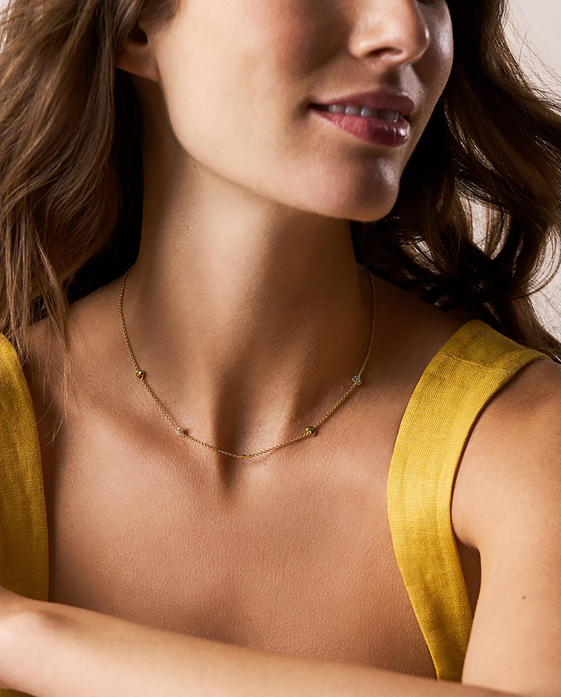 Collar de secciones de mujer sutton heartbeat de fossil ja7298710 - Dorado Dorado-6