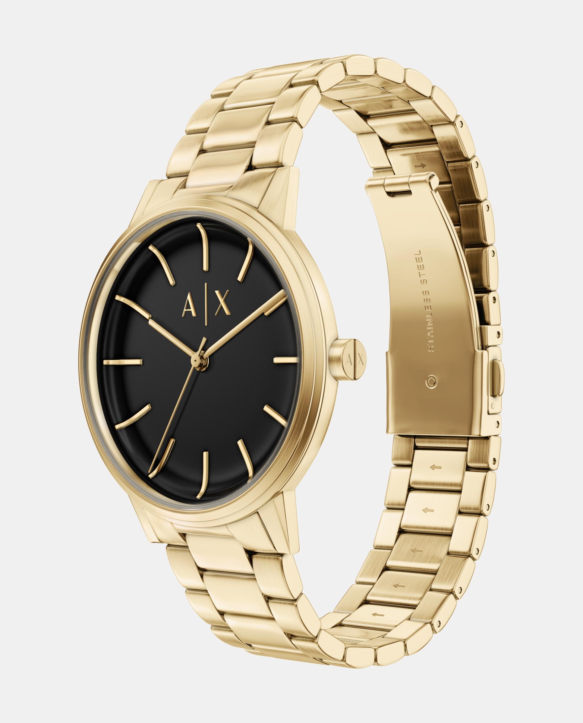 Imagen 4 de Reloj de hombre de armani exchange de acero inoxidable con tres agujas - Dorado Dorado