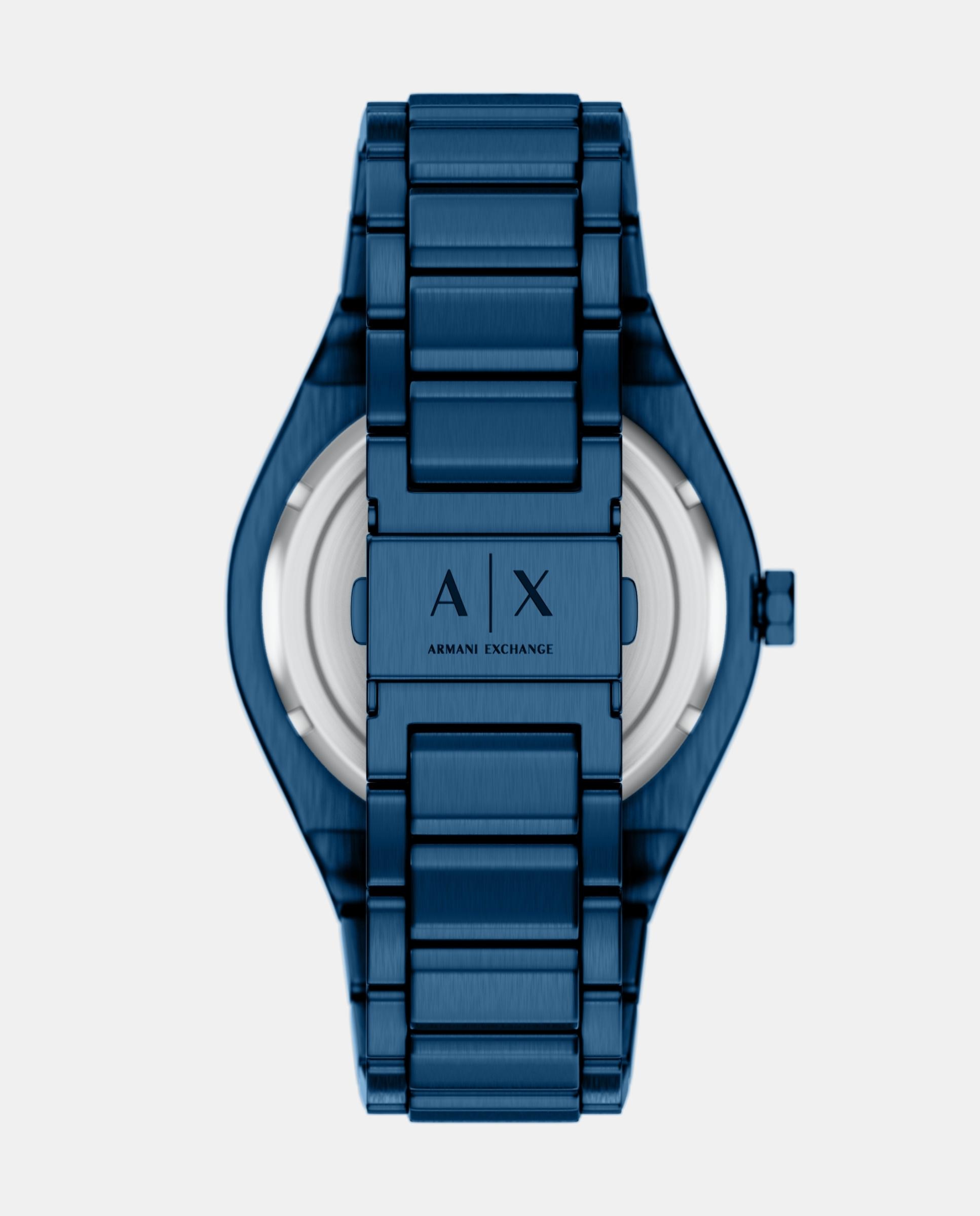 Reloj de hombre de armani exchange de acero inoxidable con tres agujas - Azul Azul-2