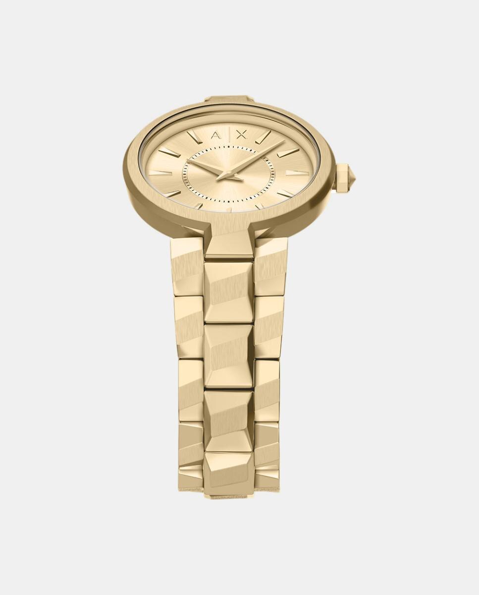 Reloj de mujer armani exchange de dos agujas de acero inoxidable - Dorado Dorado-4