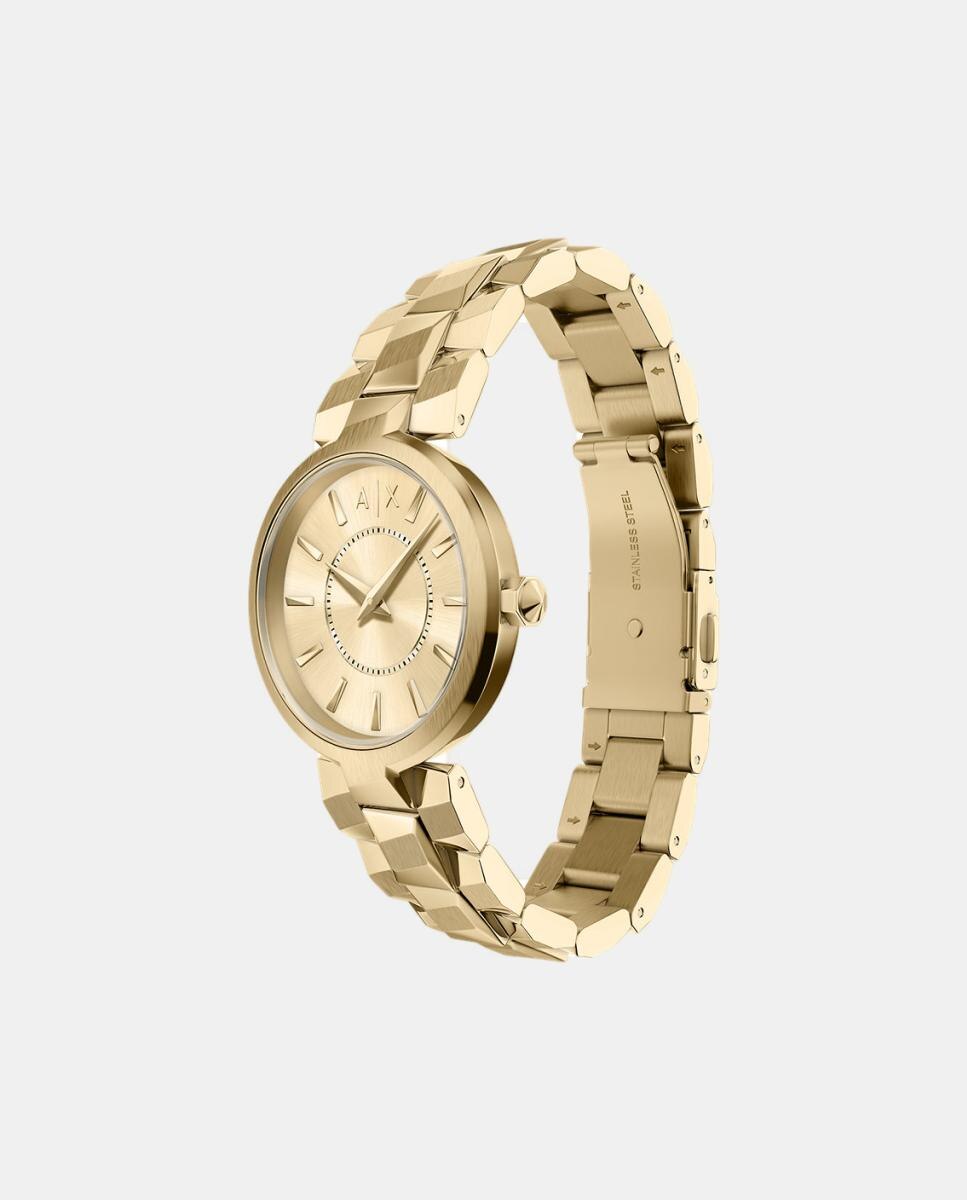 Reloj de mujer armani exchange de dos agujas de acero inoxidable - Dorado Dorado-6