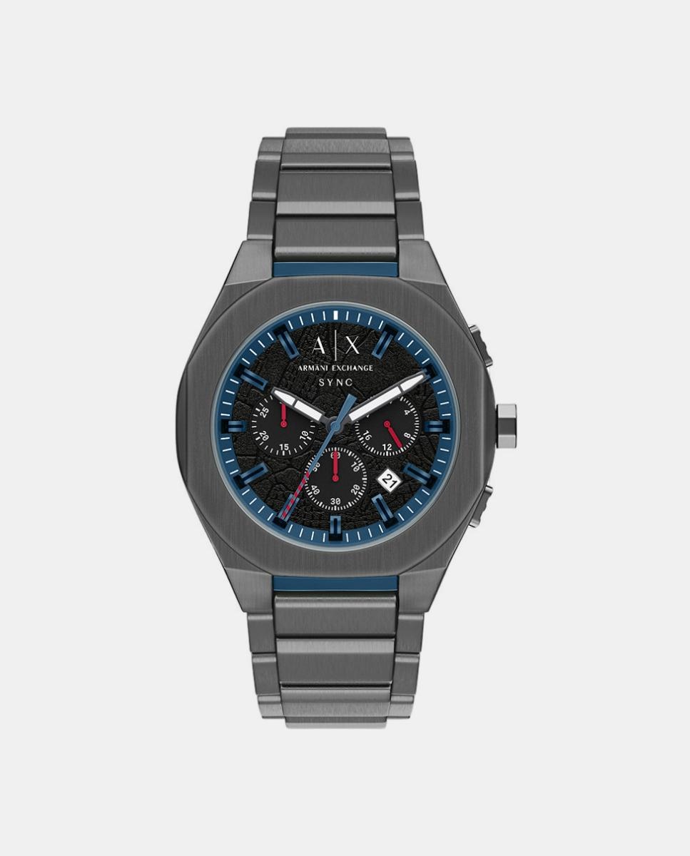 Imagen 1 de Reloj de hombre  sync armani exchange de acero inoxidable con cronógrafo Dorado