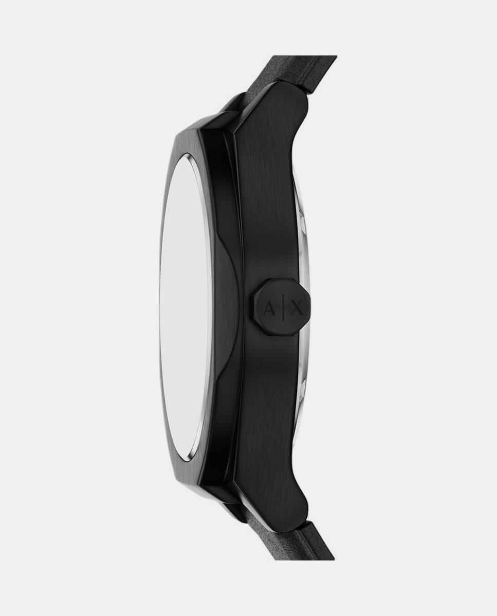 Reloj de hombre automático sync de armani exchange de piel - Negro Negro-3