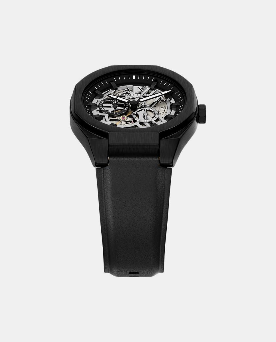 Reloj de hombre automático sync de armani exchange de piel - Negro Negro-5