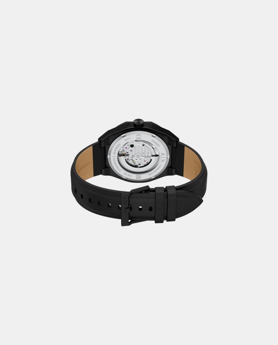 Reloj de hombre automático sync de armani exchange de piel - Negro Negro-6