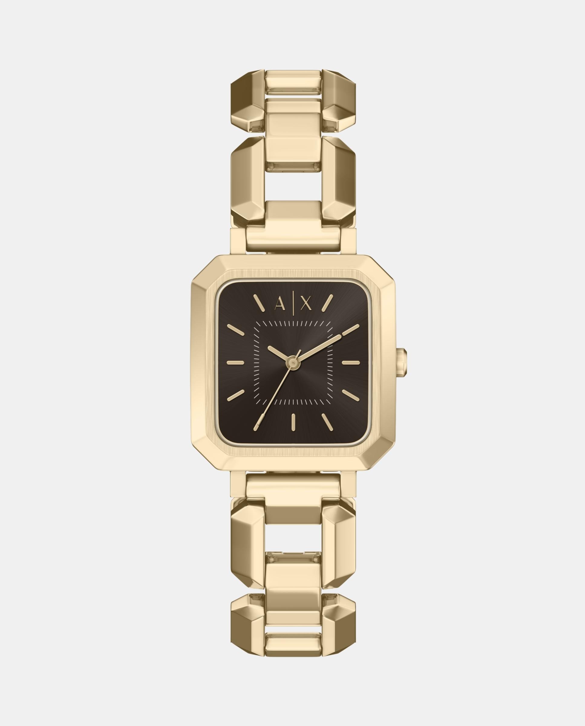 Imagen 0 de Reloj de mujer de armani exchange de acero inoxidable con tres agujas Dorado