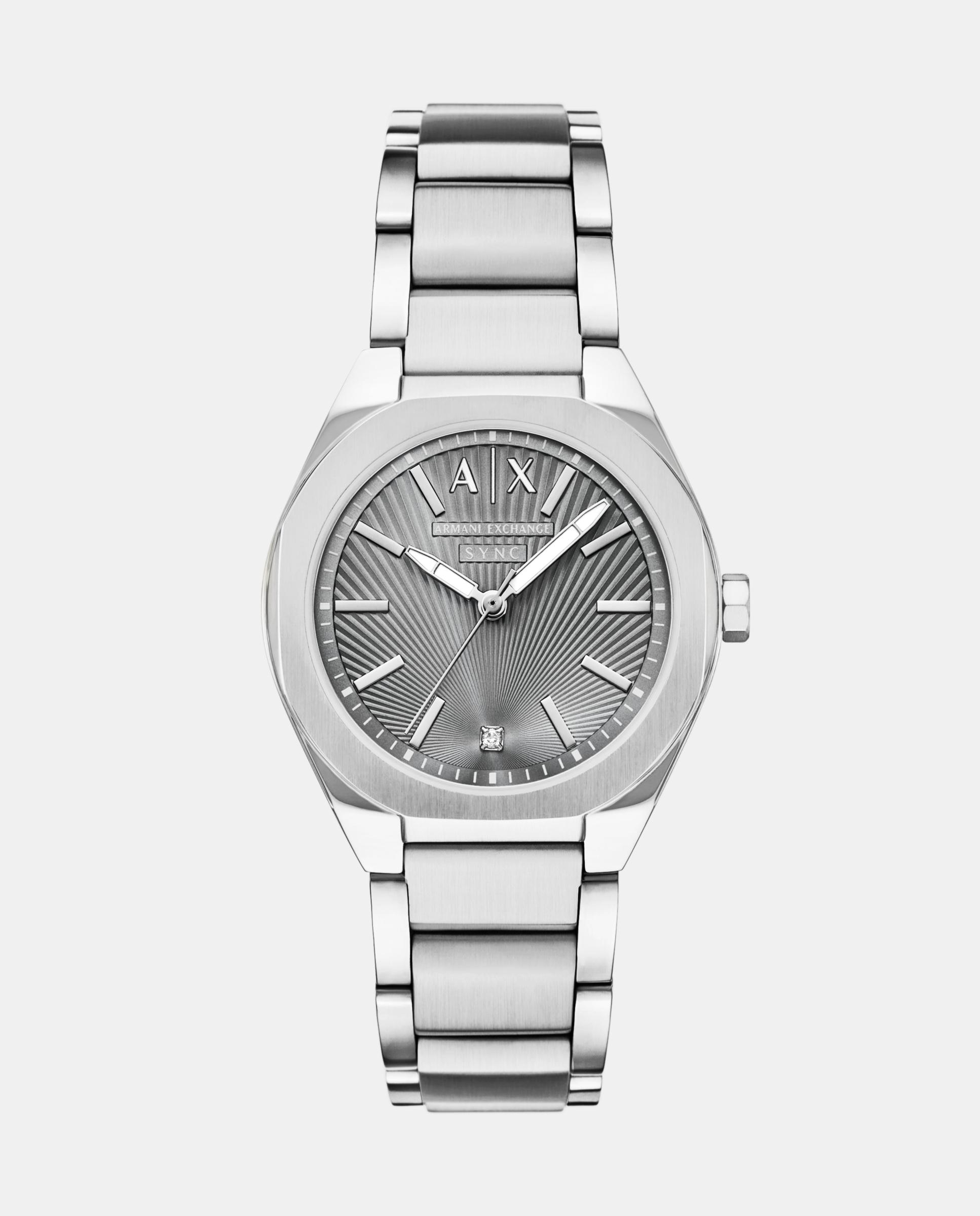 Reloj de mujer de armani exchange de acero inoxidable con tres agujas - Plateado Plateado-1