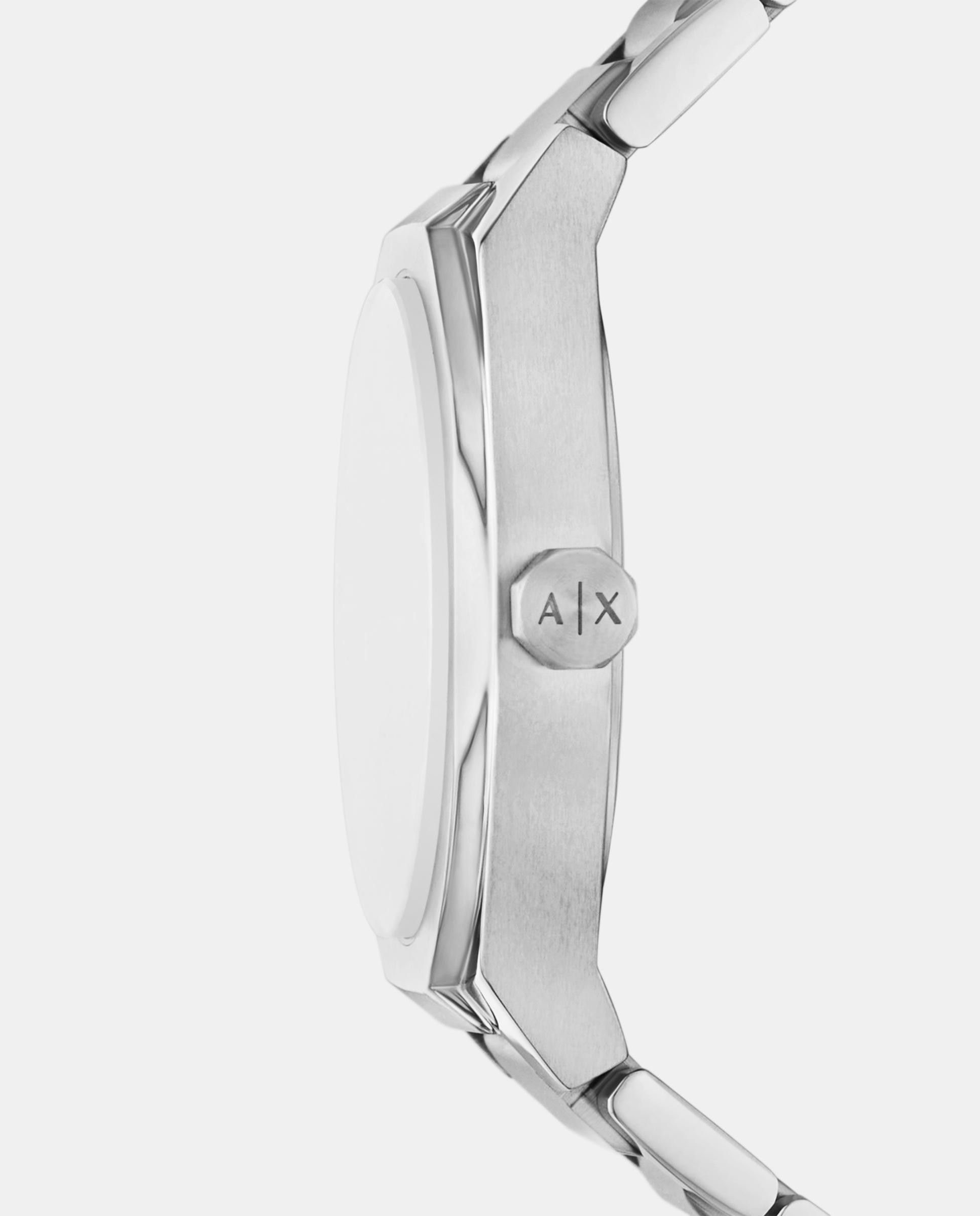 Reloj de mujer de armani exchange de acero inoxidable con tres agujas - Plateado Plateado-3