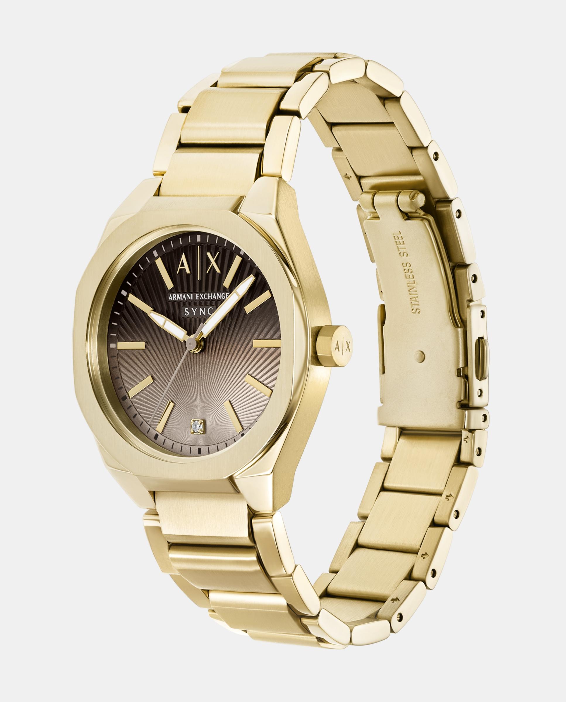 Reloj de mujer de armani exchange de acero inoxidable con tres agujas - Dorado Dorado-4