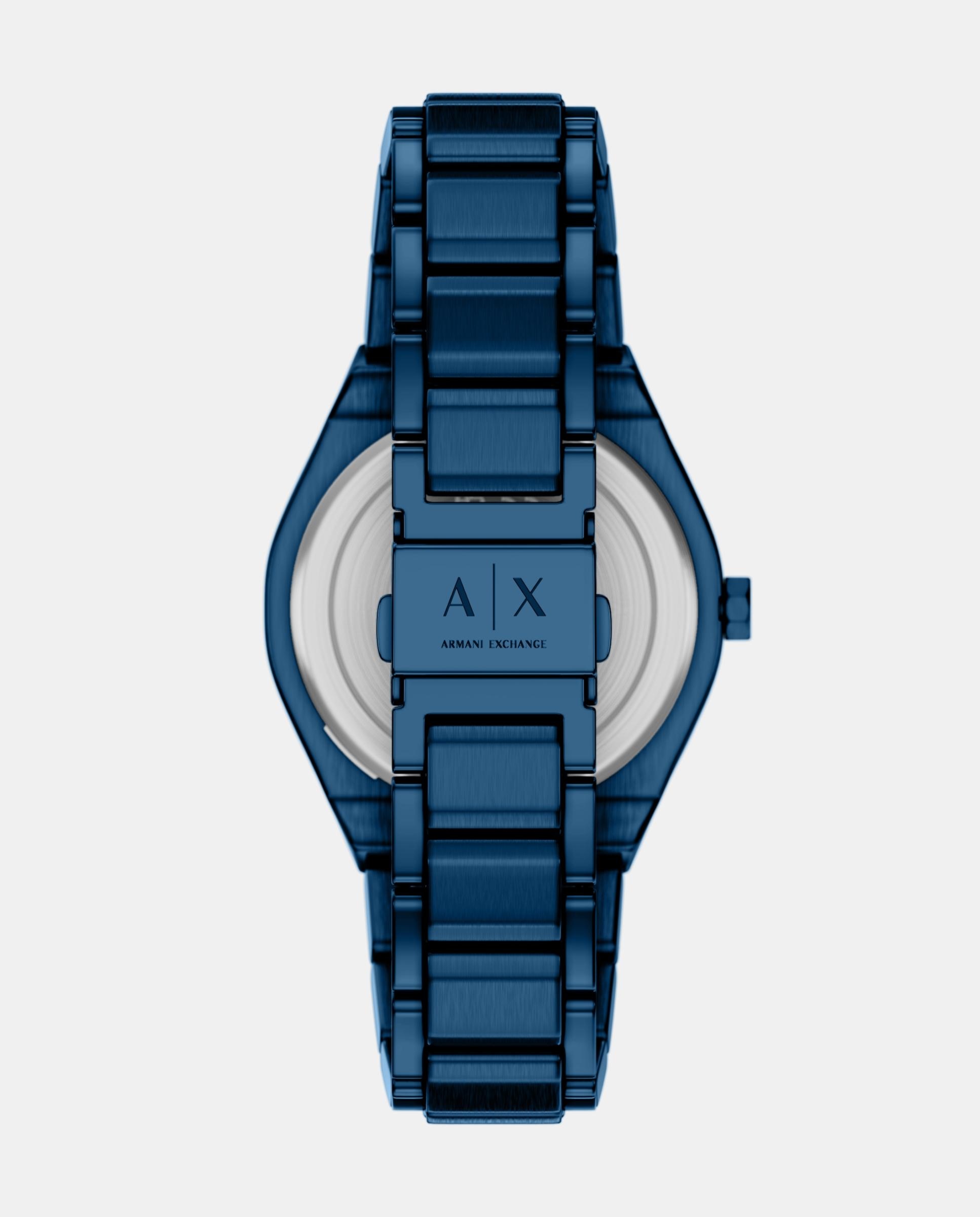 Reloj de mujer de armani exchange de acero inoxidable con tres agujas - Azul Azul-2