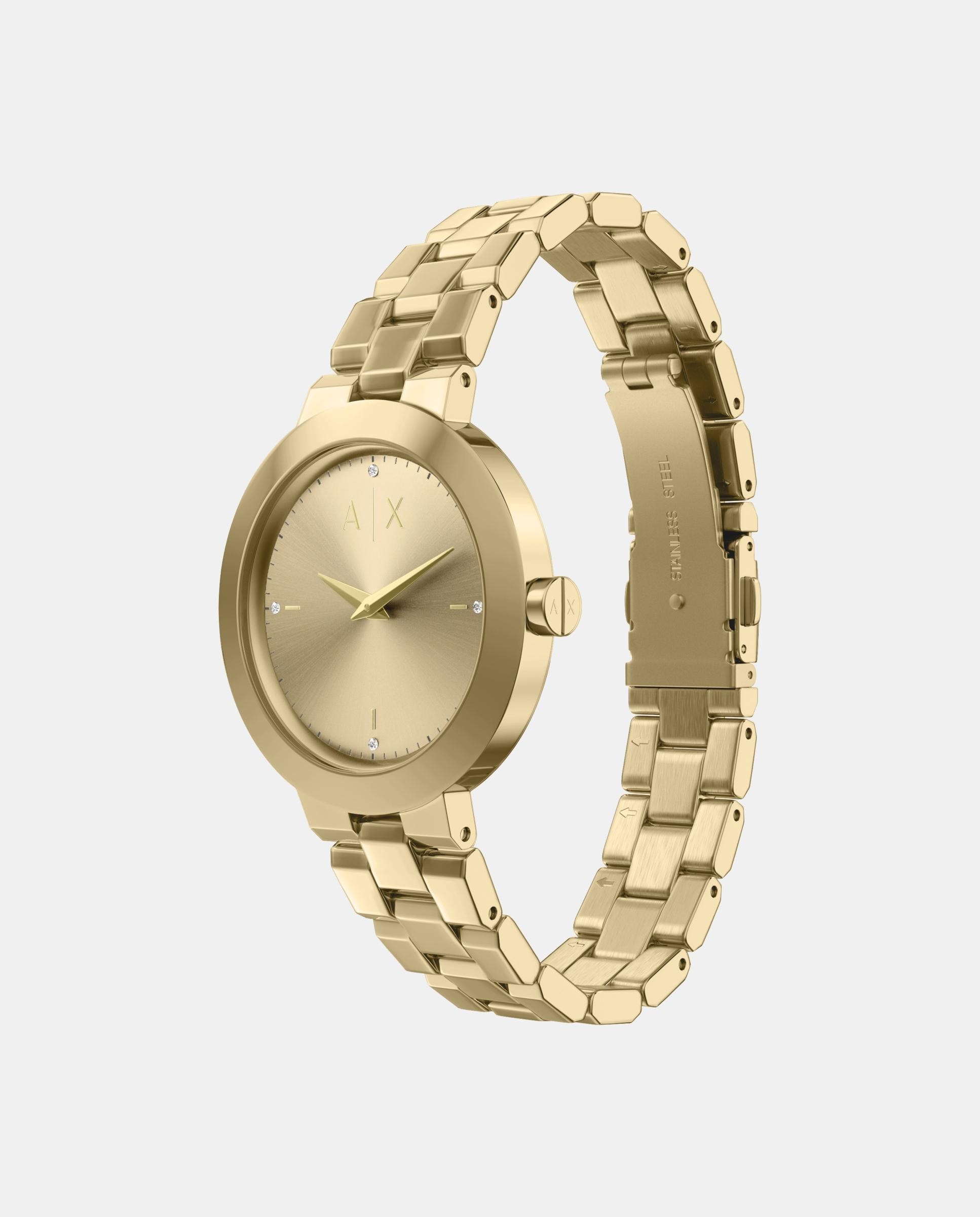 Reloj de mujer ax7177set de acero inoxidable - Armani Exchange - Dorado Dorado-4